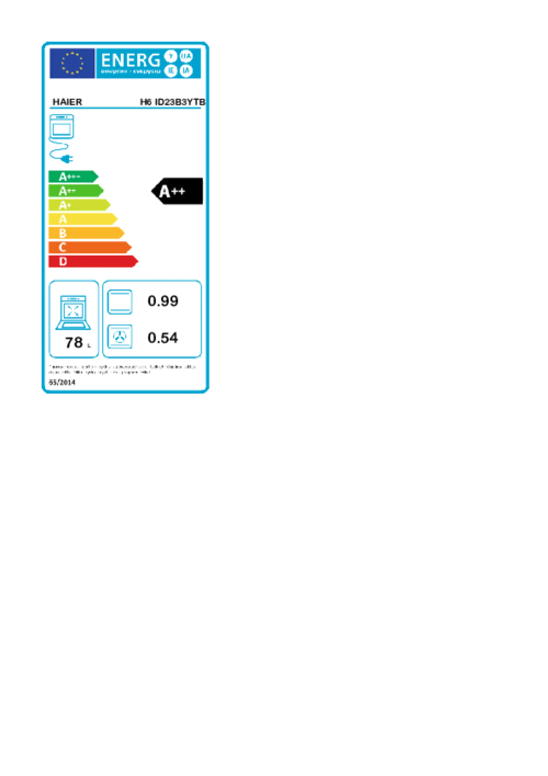 Haier Four encastrable H6 ID23B3YTB Pyrolyse Connected image