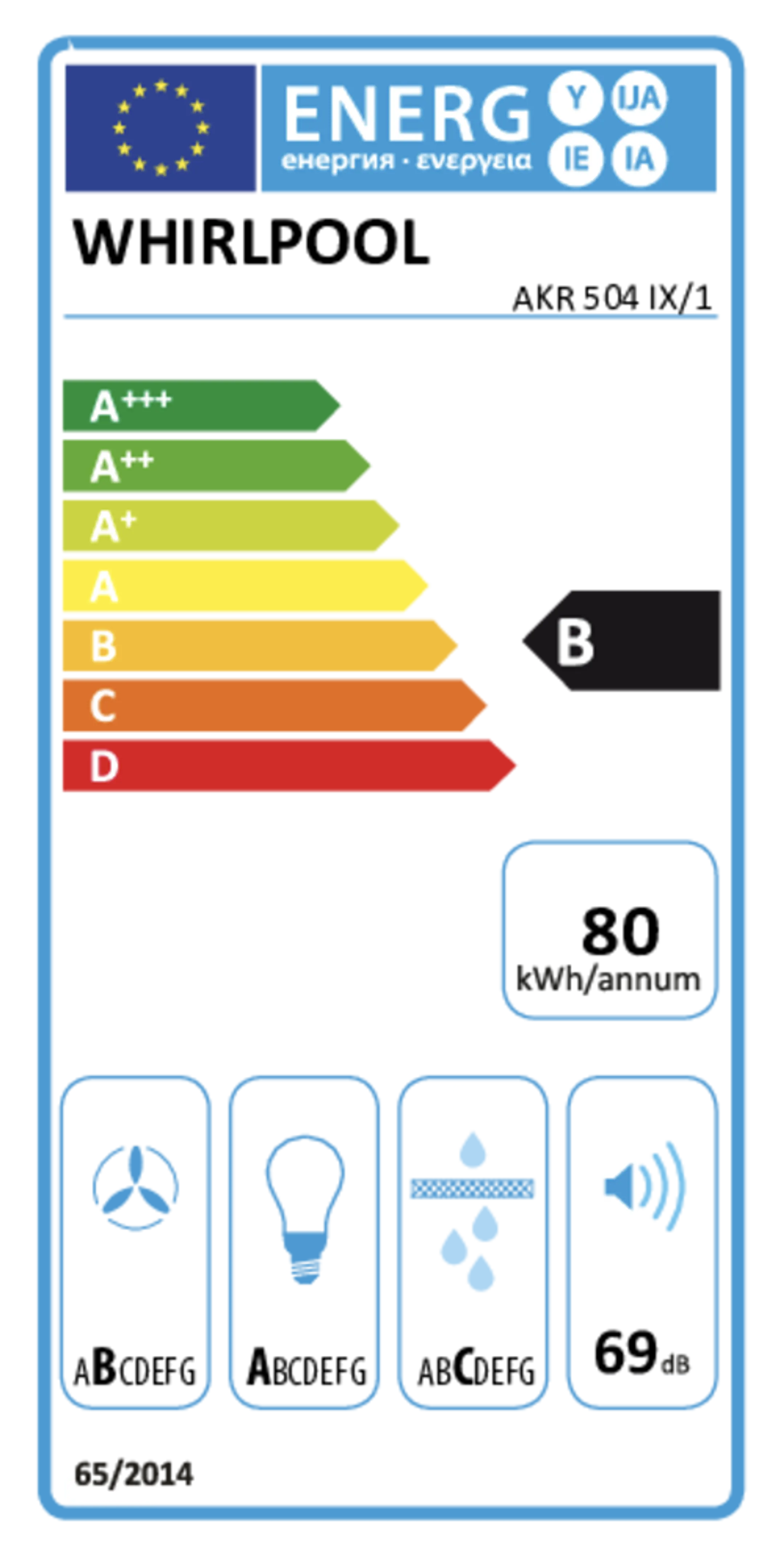 Whirlpool Eilanddampkap AKR 504 IX/1 image