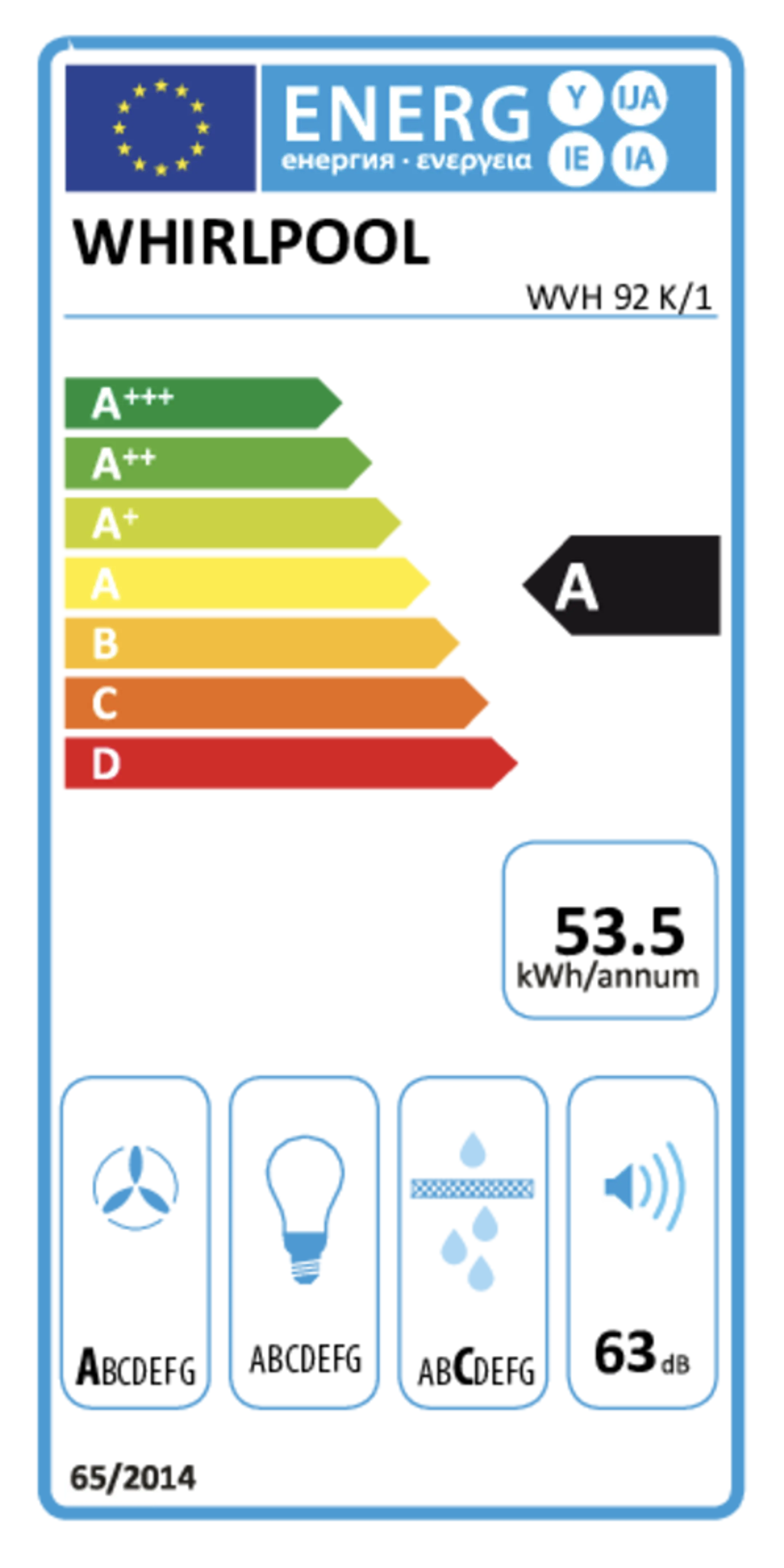 Whirlpool Kookplaat met dampkap WVH 92 K/1 image