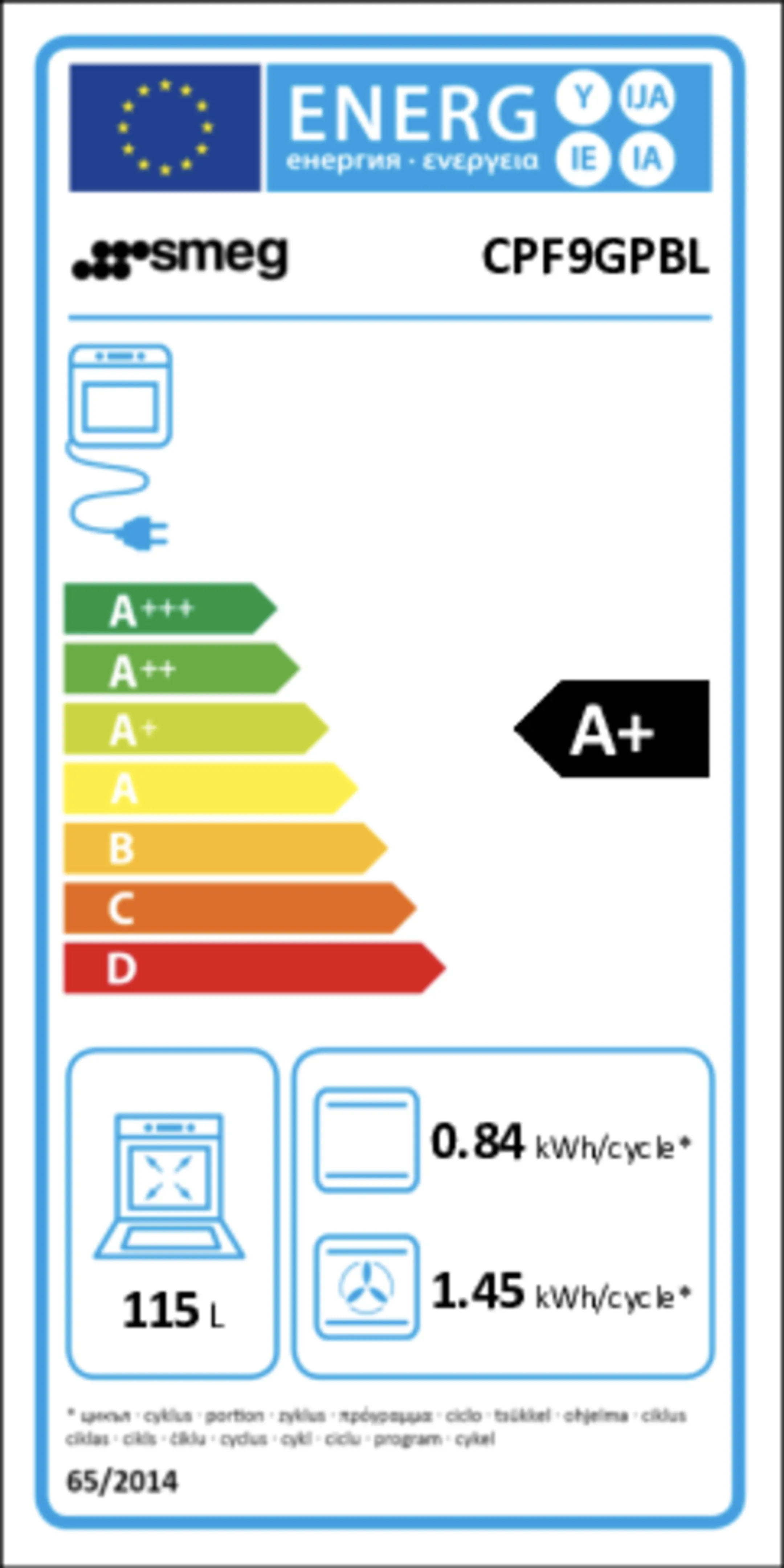 Smeg Fornuis CPF9GPBL image