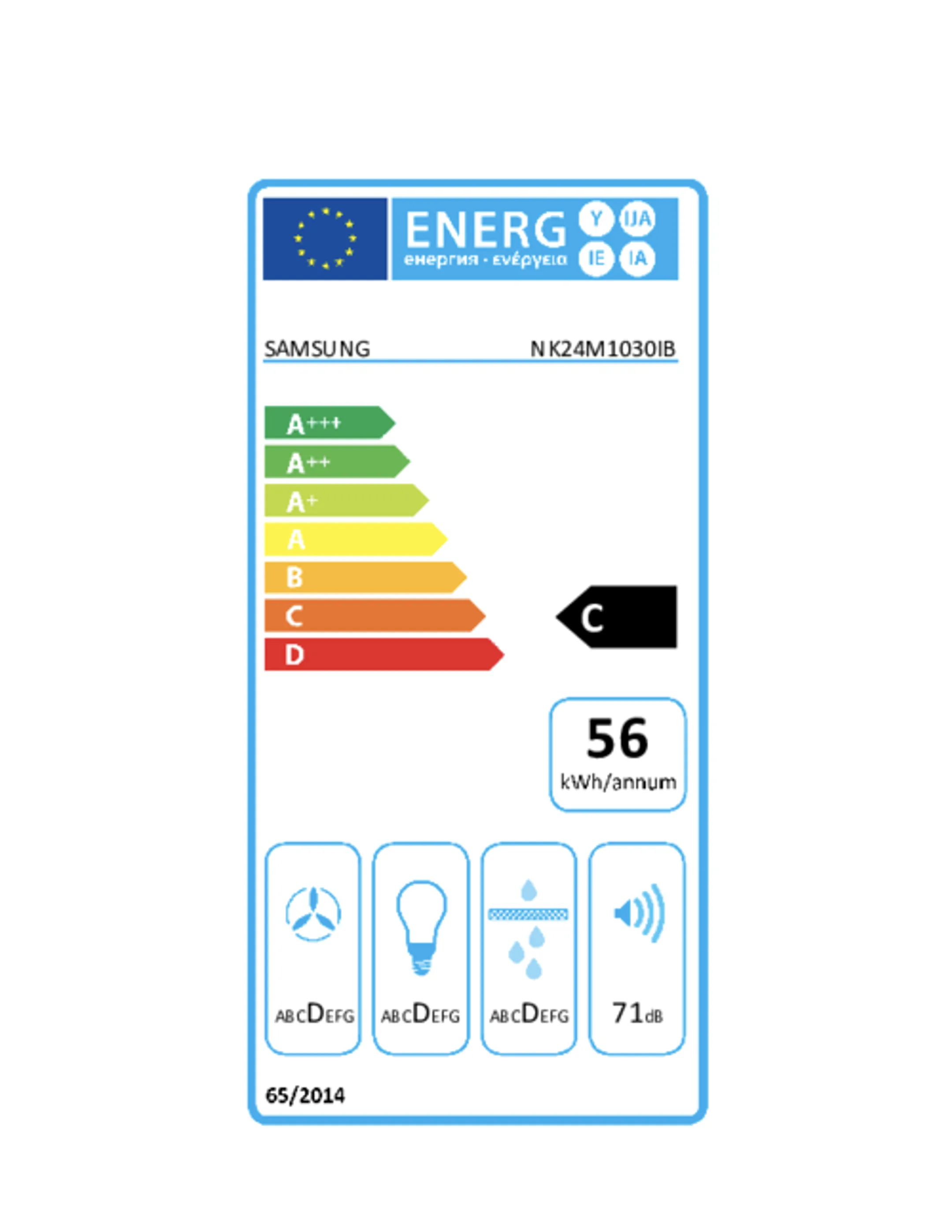 Samsung Telescopische dampkap NK24M1030IB/UR image