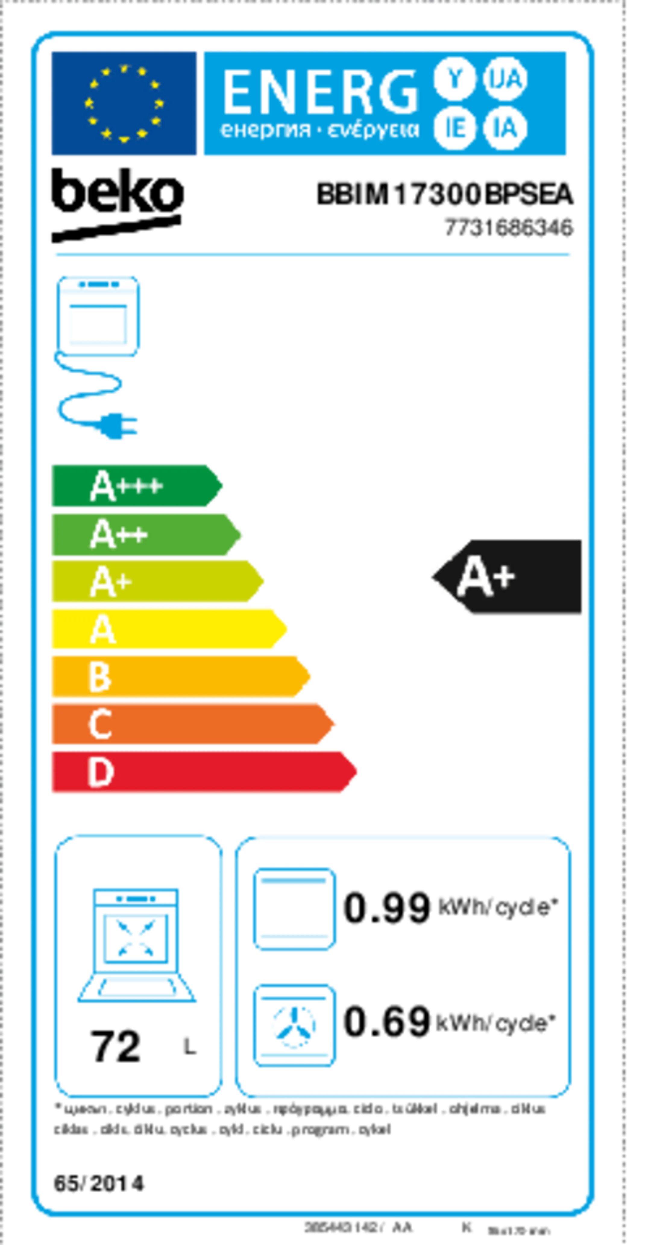 Beko Four encastrable BBIM17300BPSEA AIRFRY image