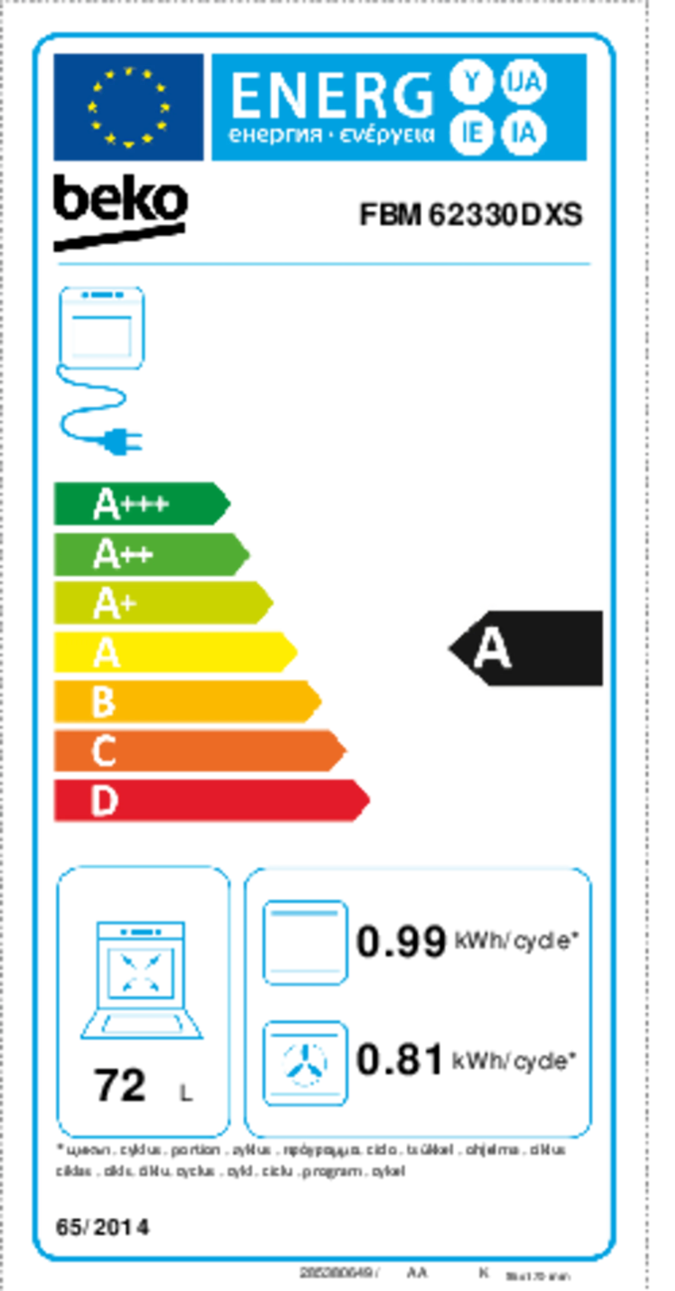 Beko Cuisinière FBM62330DXS image