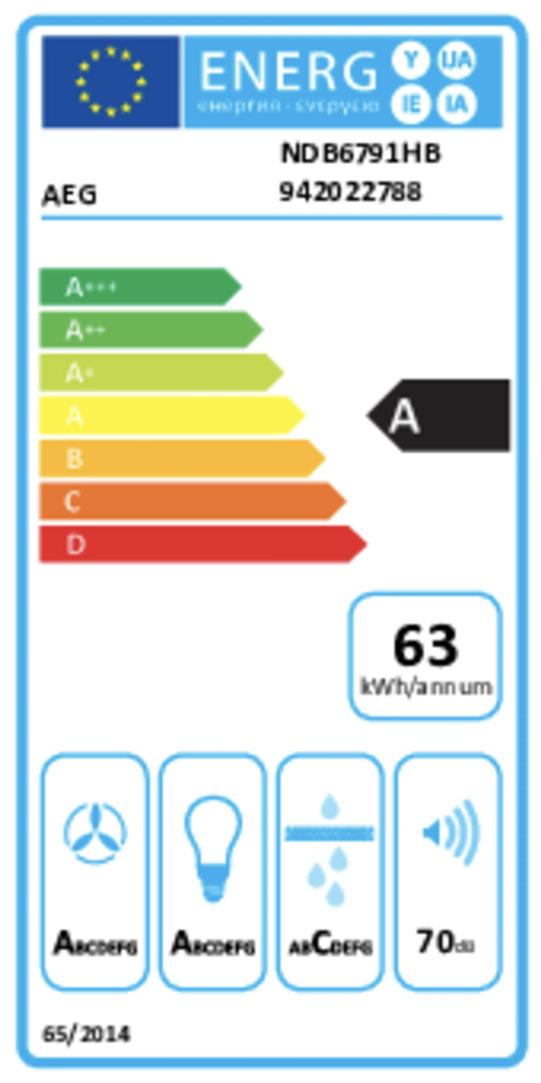 AEG Schouwdampkap met Hob2Hood NDB6791HB image