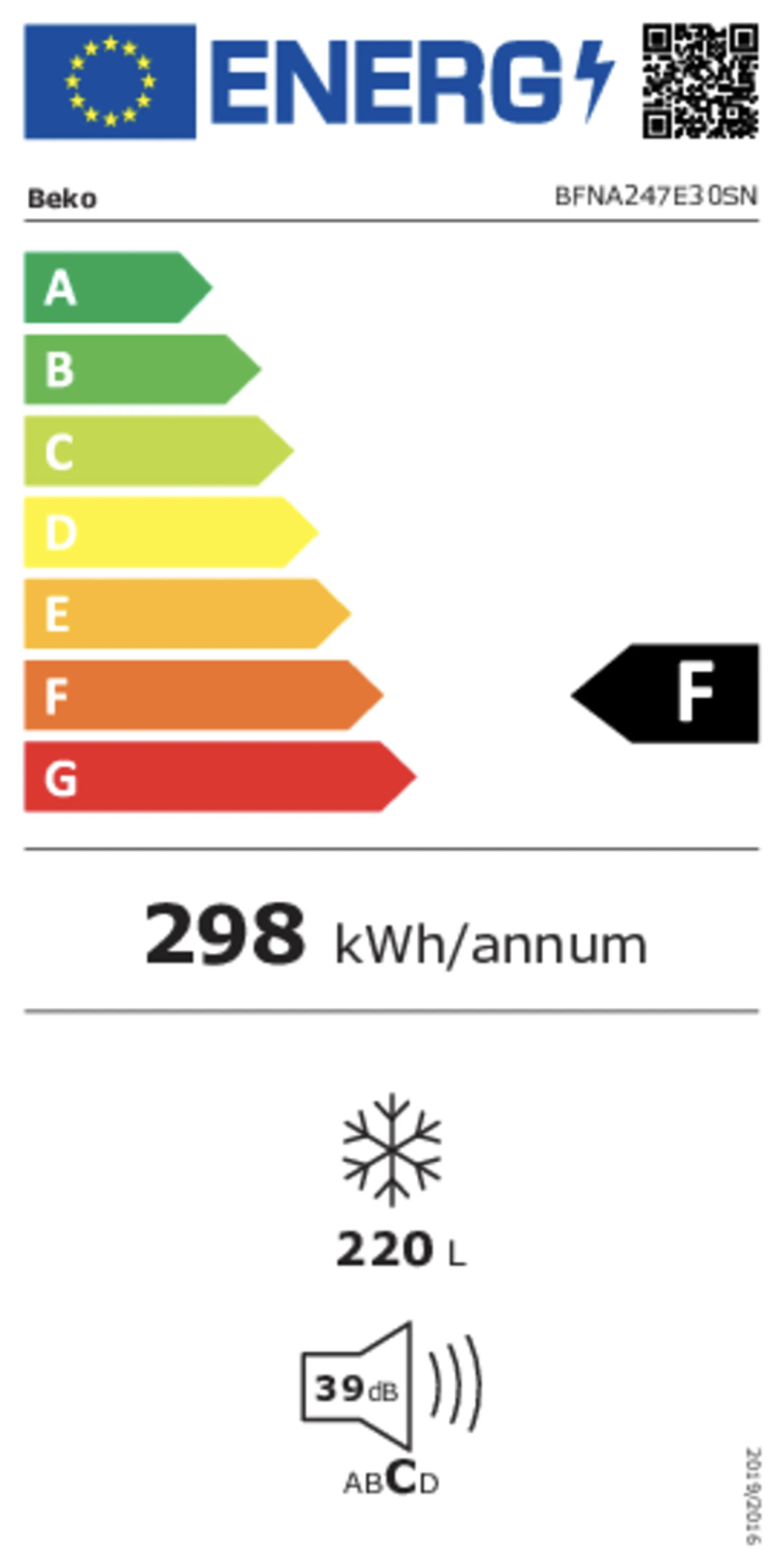Beko Congélateur encastrable BFNA247E30SN image