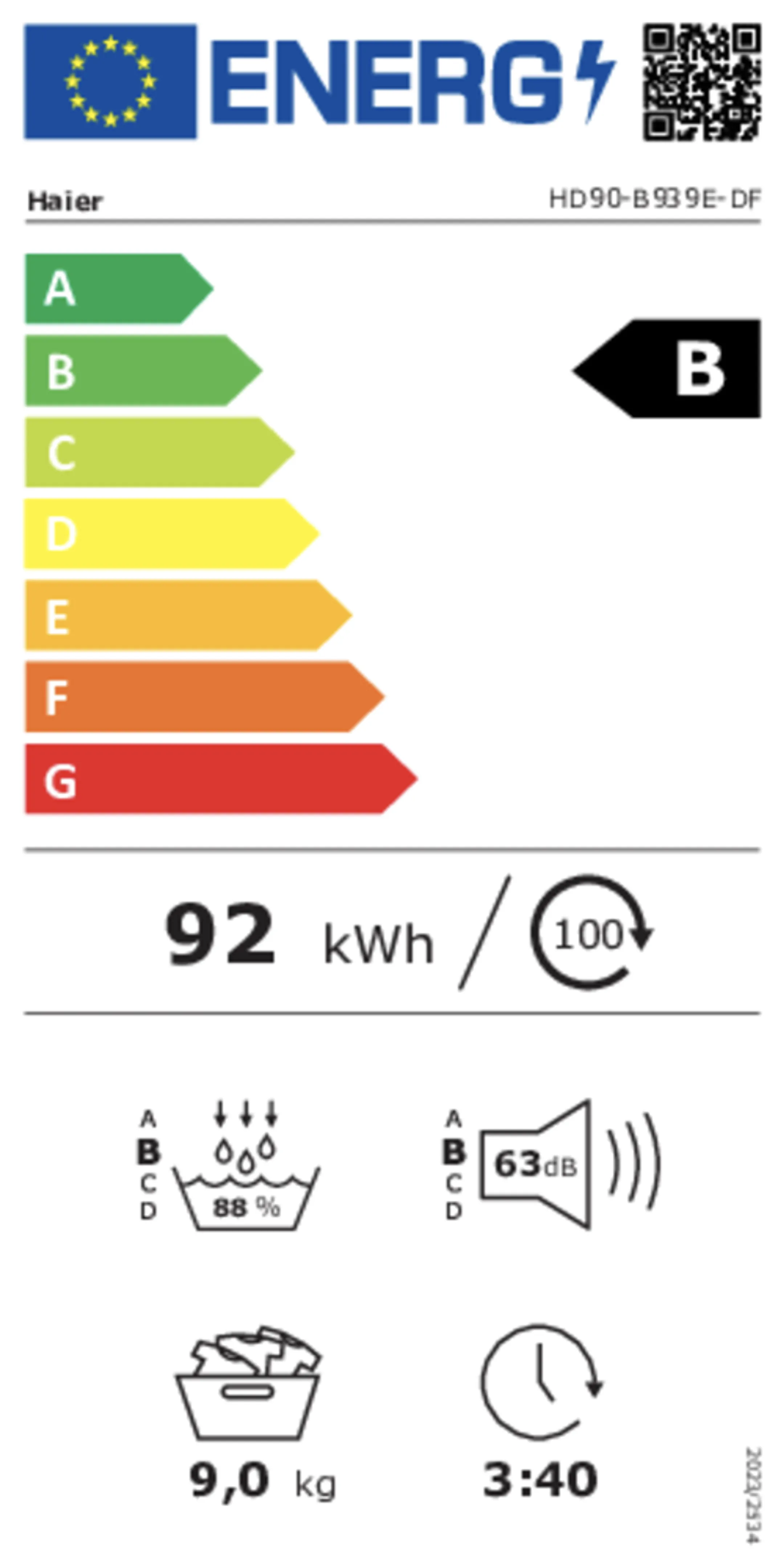 Haier Droogkast HD90-B939E-DF image