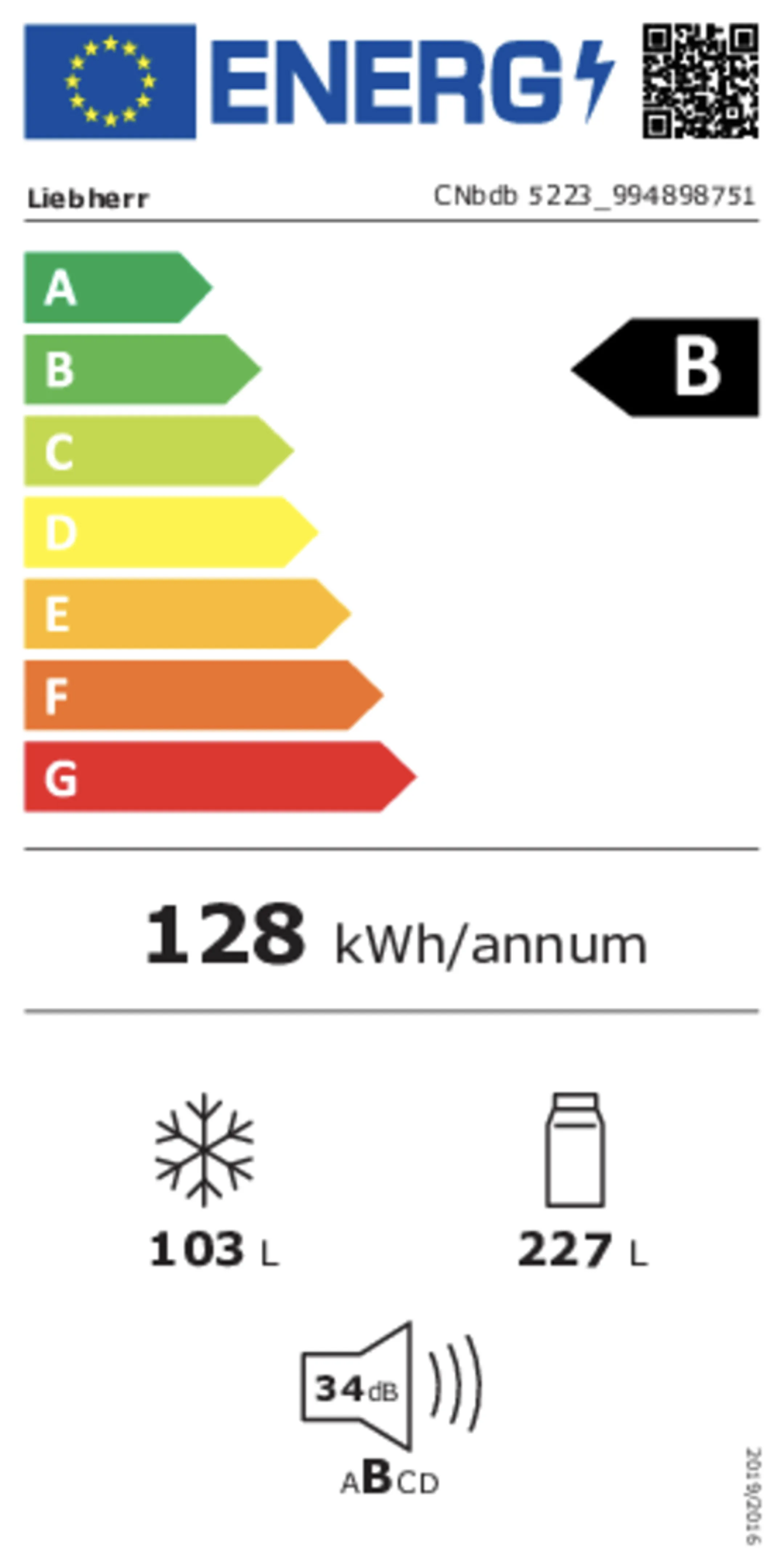 Combi frigo congélateur CNbdb 5223