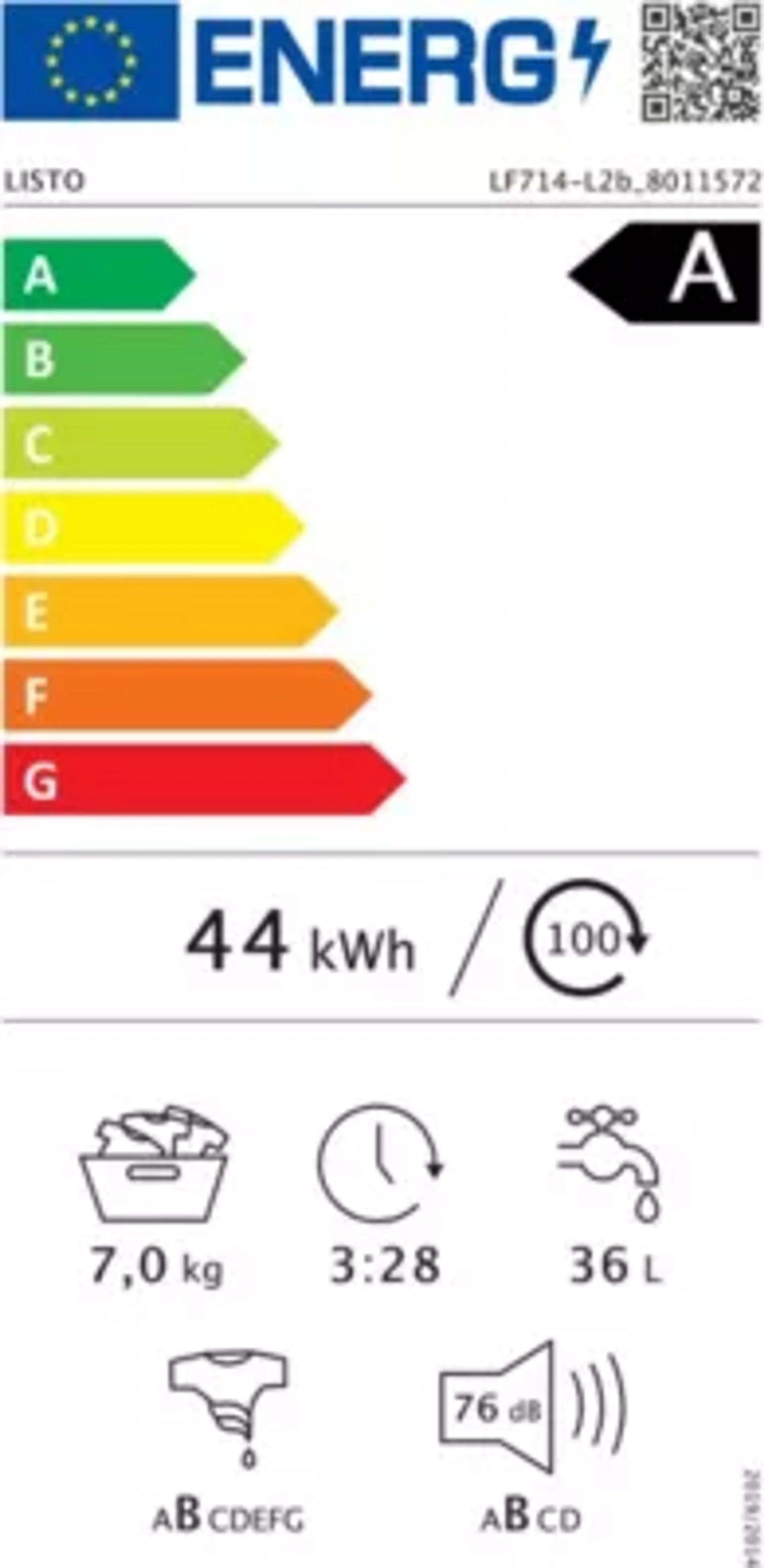 Listo Lave-linge LF714L2b image
