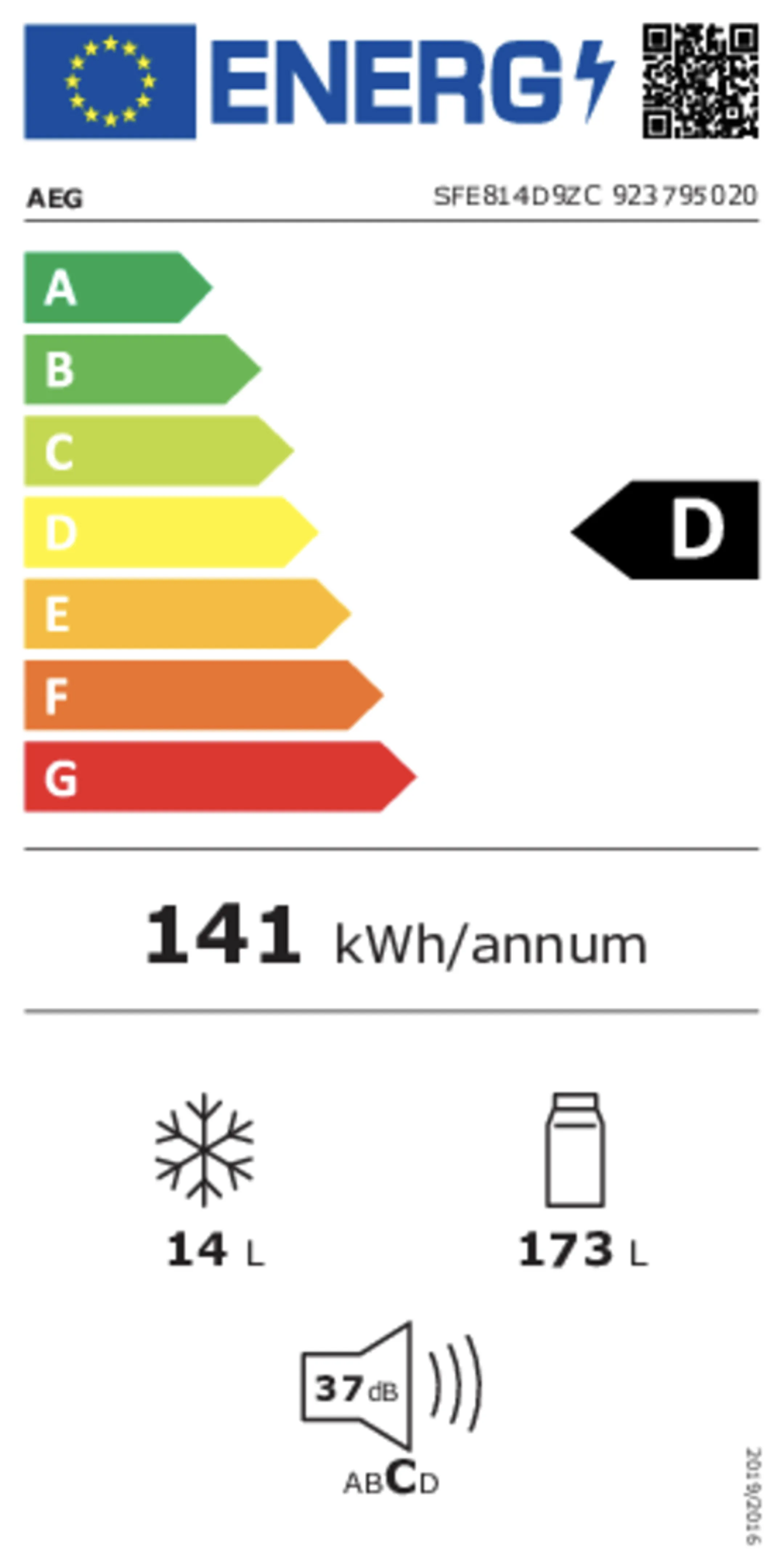 AEG Inbouw koelkast SFE814D9ZC LongFresh  image