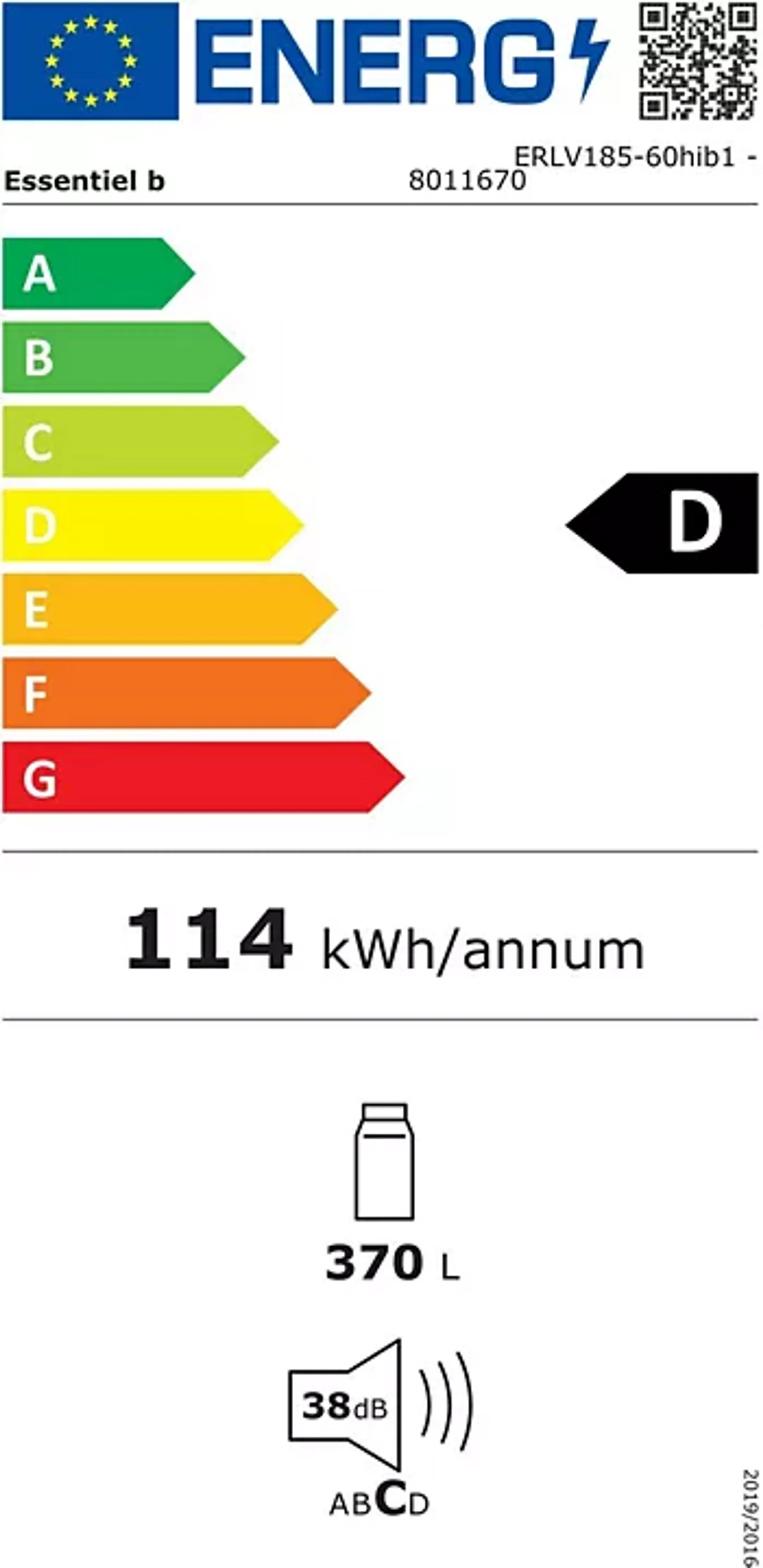 Frigo ERLV185-60hib1