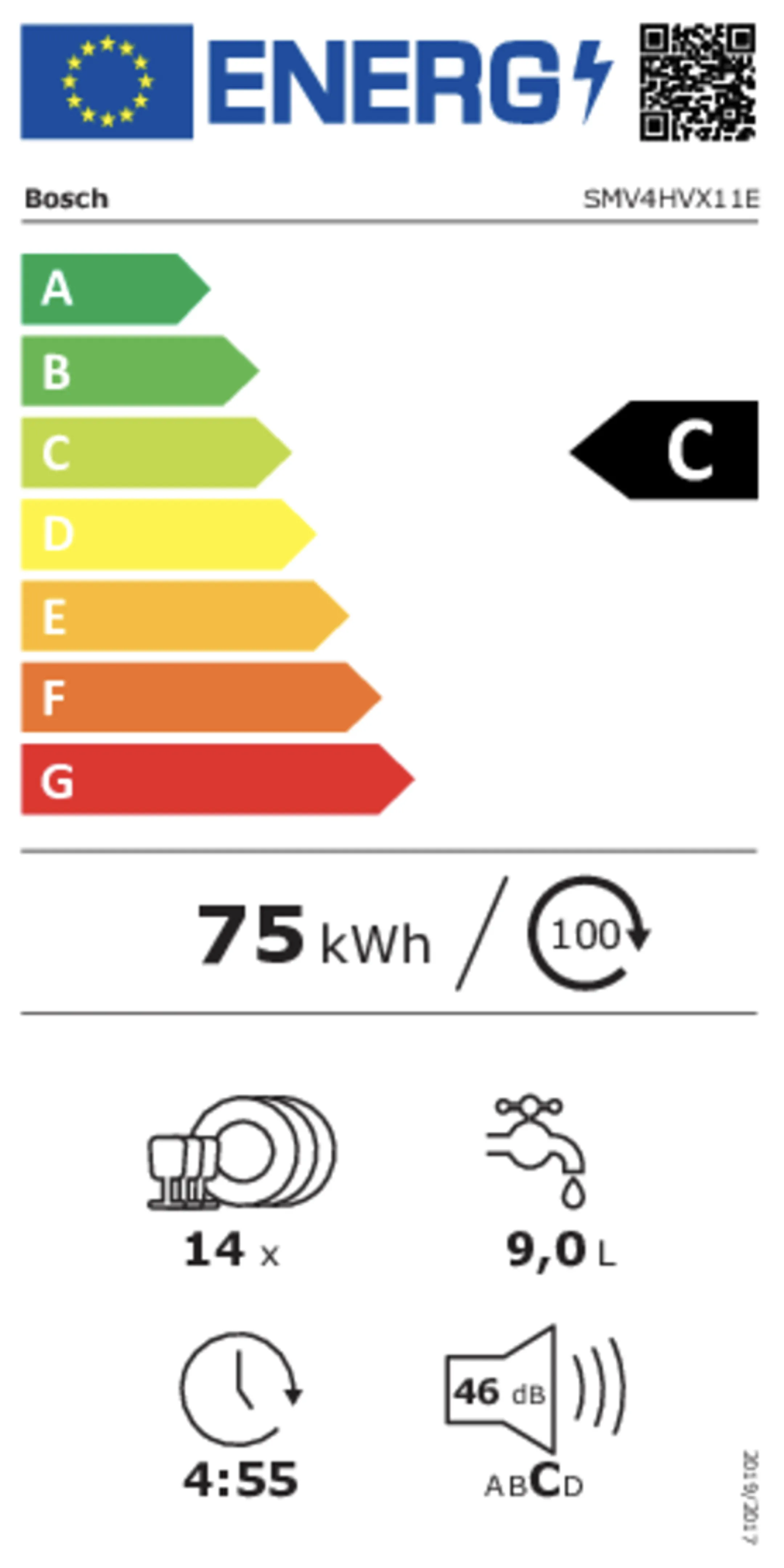 Inbouw vaatwasser SMV4HVX11E Serie 4 Home Connect