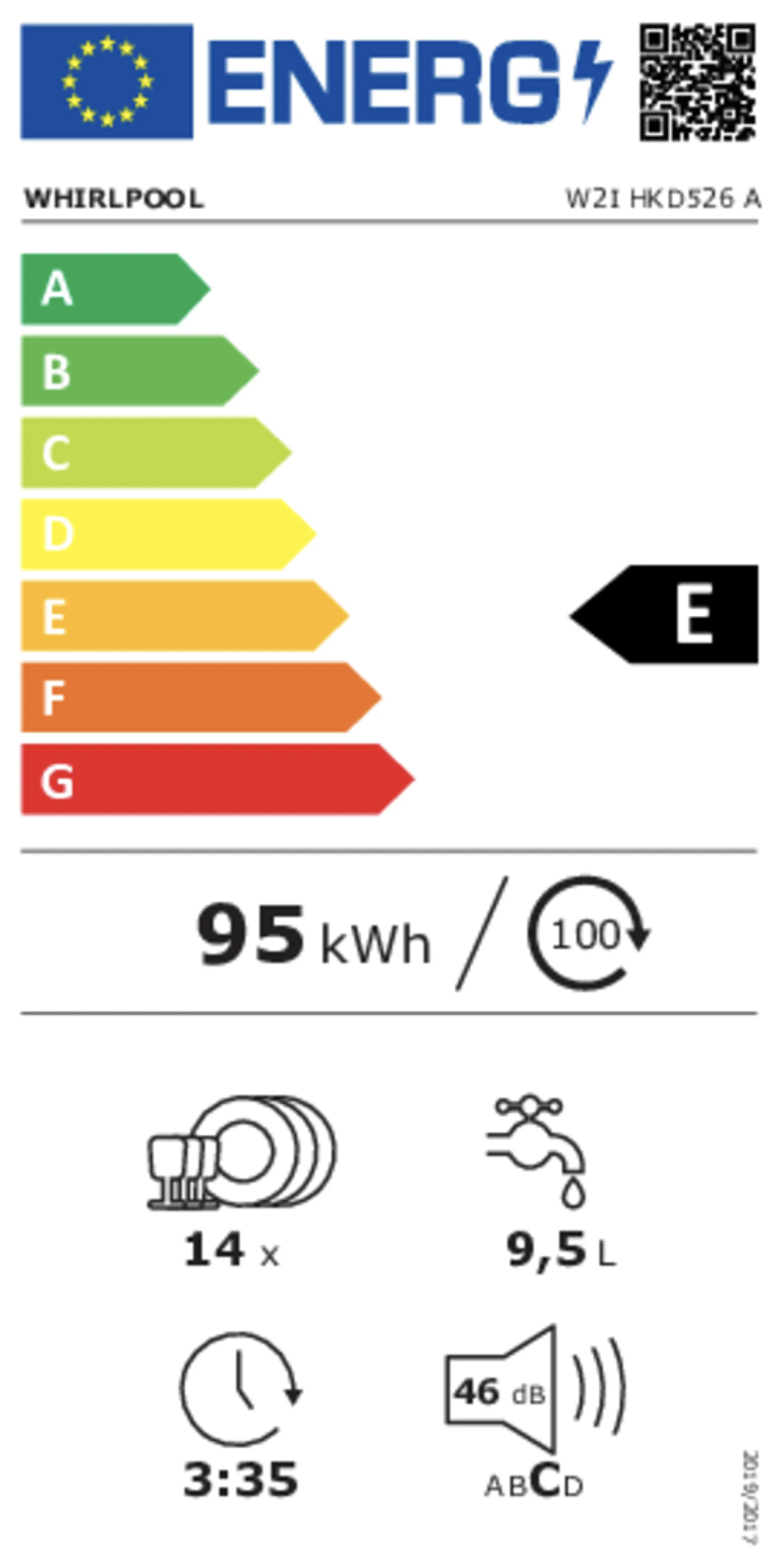 Lave-vaisselle encastrable W2I HKD526 A