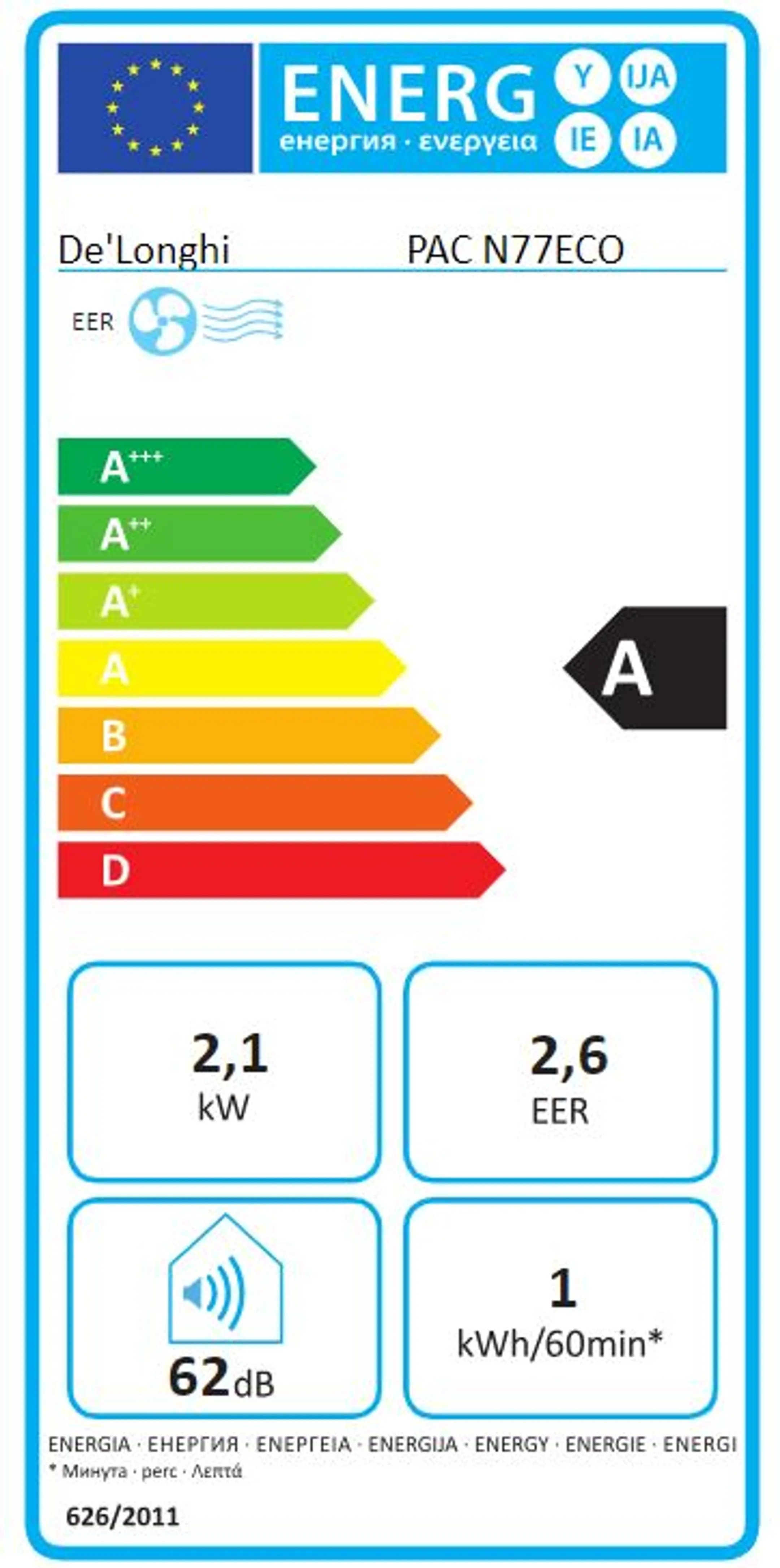 De'Longhi Mobiele airco PAC N77 ECO image