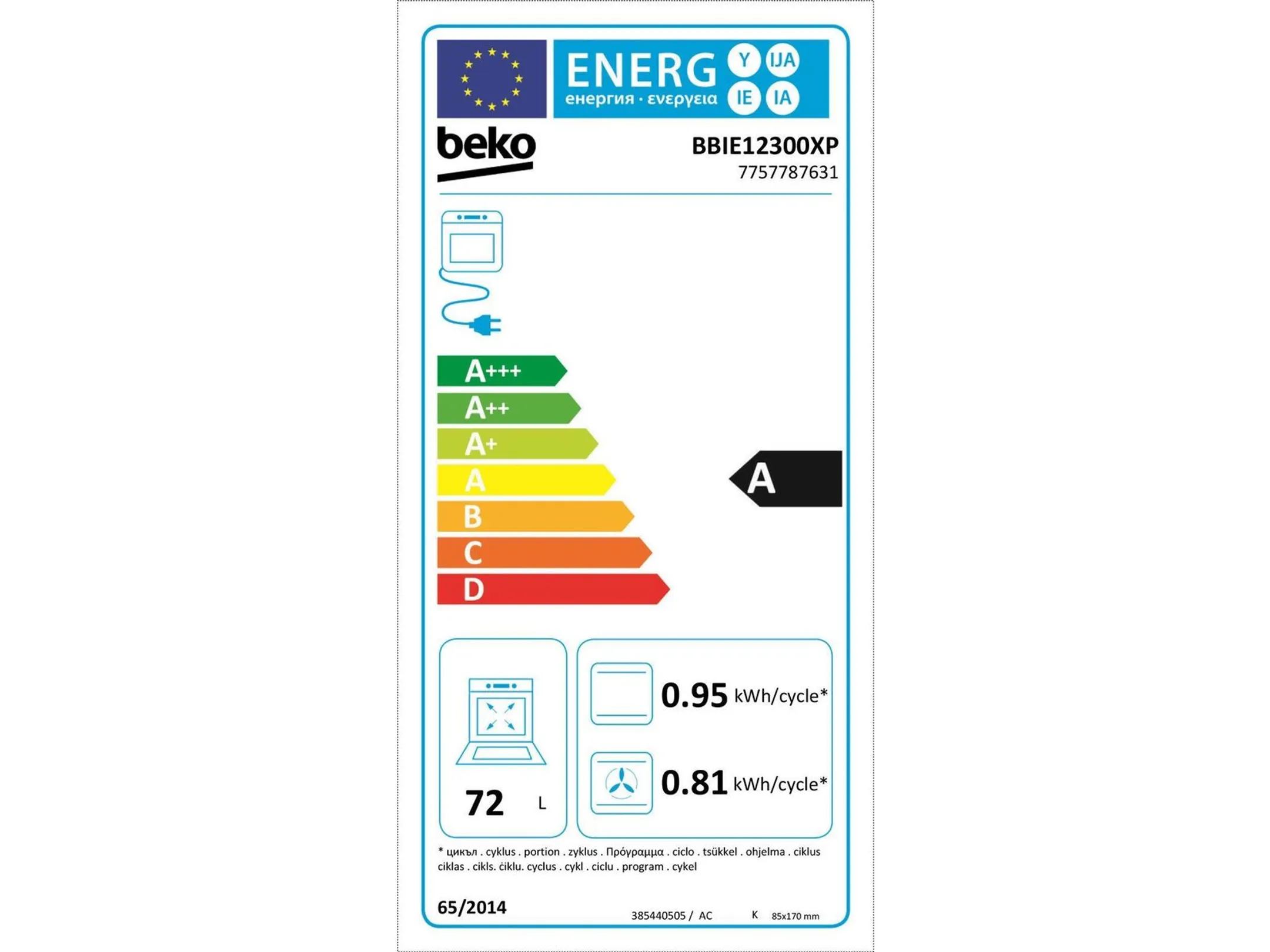 Four encastrable BBIE12300XP