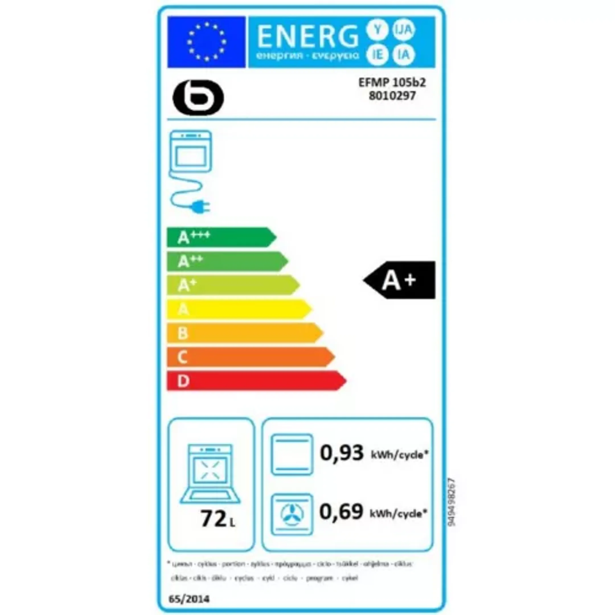 Essentiel-B Four encastrable EFMP 105b2 image