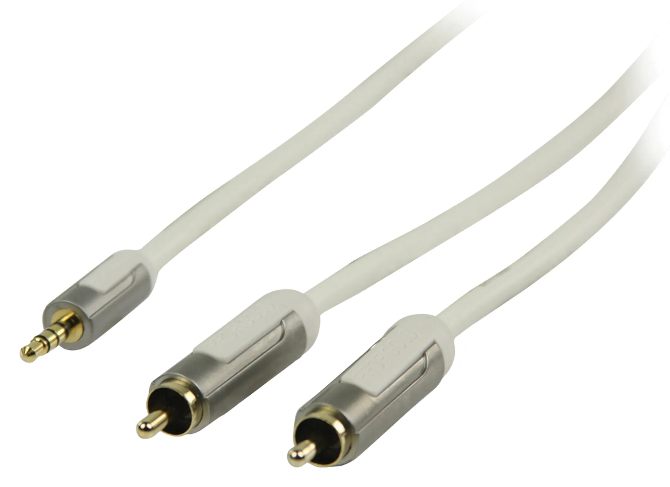 Profigold Mini jack (3,5 mm, Male) naar 2x RCA (Male)-kabel - 1 m - PROM3411 image