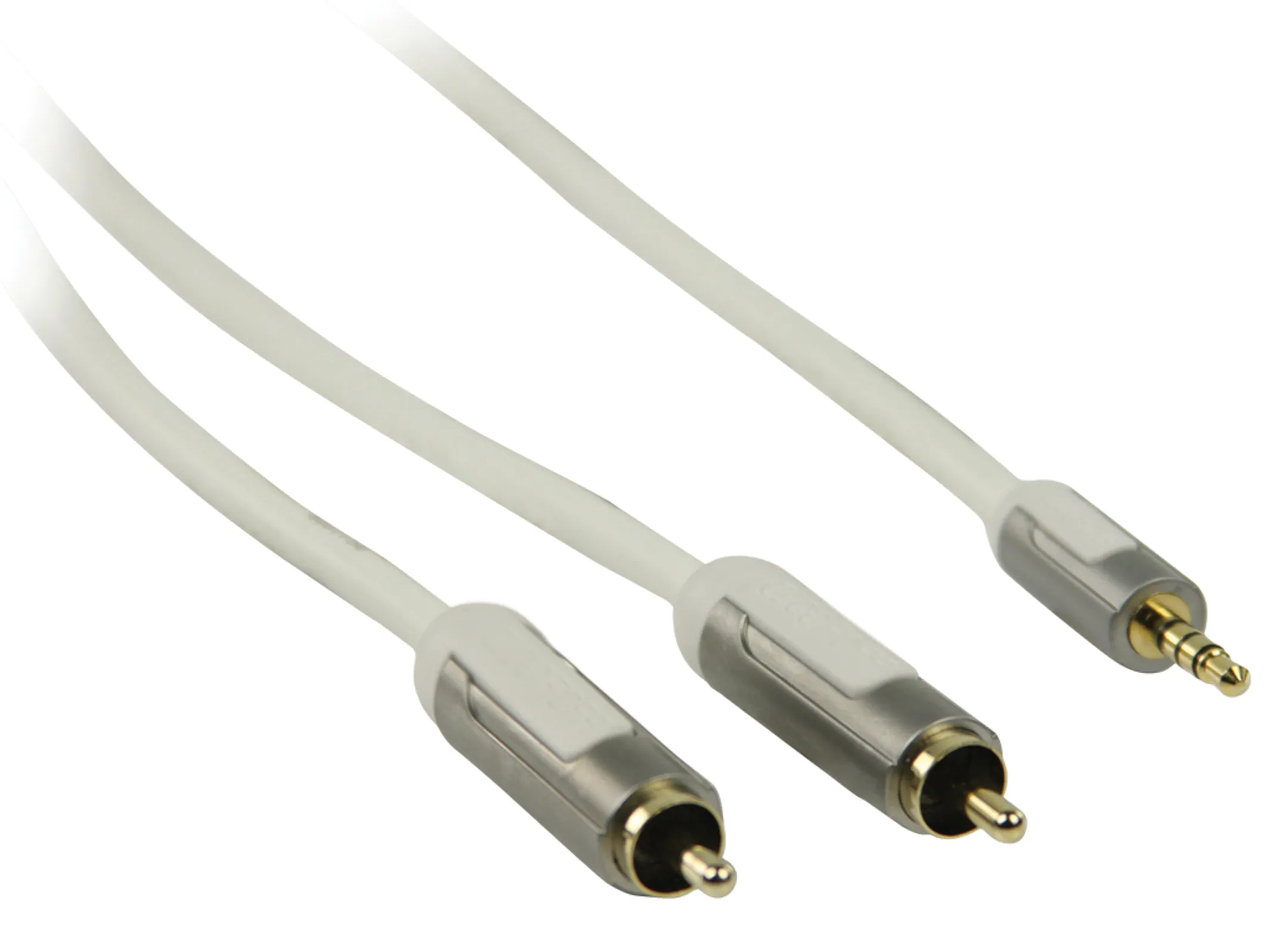 Profigold Mini jack (3,5 mm, Male) naar 2x RCA (Male)-kabel - 1 m - PROM3411 image