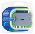 Bandridge Bandridge BVP765 SCART 21p21c Male SVHS Female + 3x RCA Female Gris, Rouge, Blanc, Jaune adaptateur et connecteur de câbles