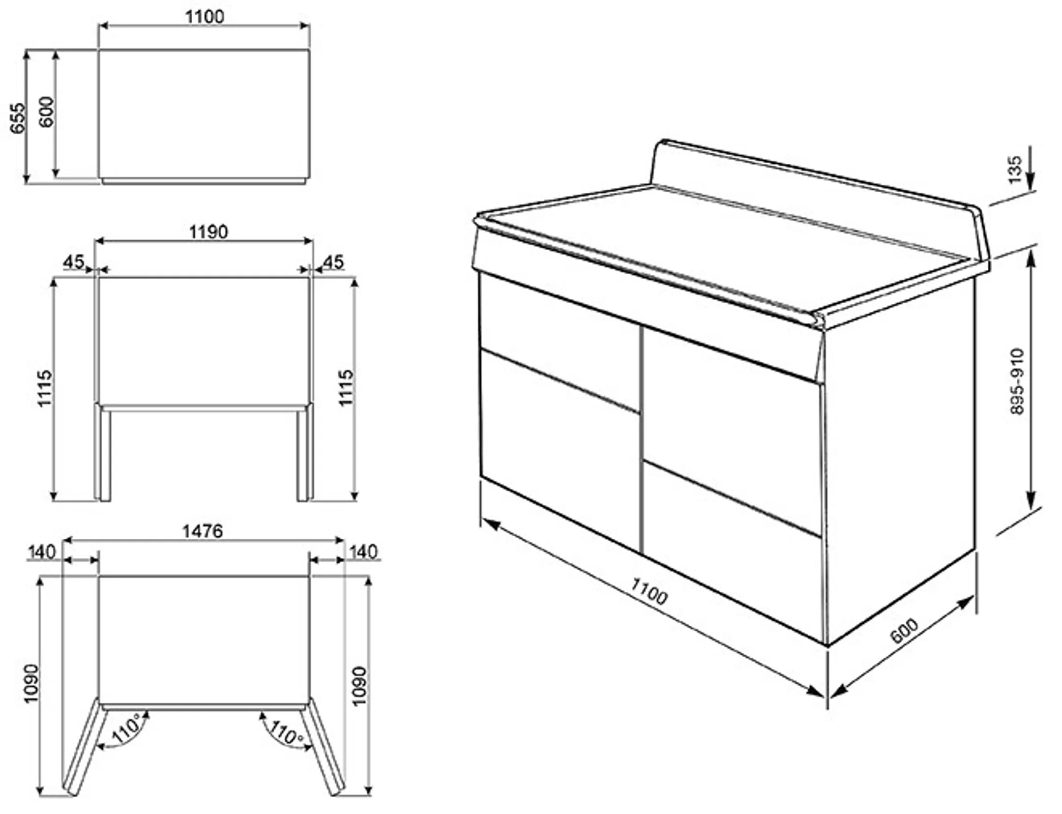 Smeg Cuisinière TR4110BL1 image