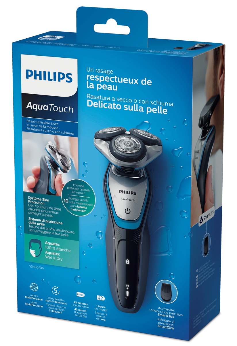 Philips S5400 06 Rasoir électrique Aquatouch 100 étanche