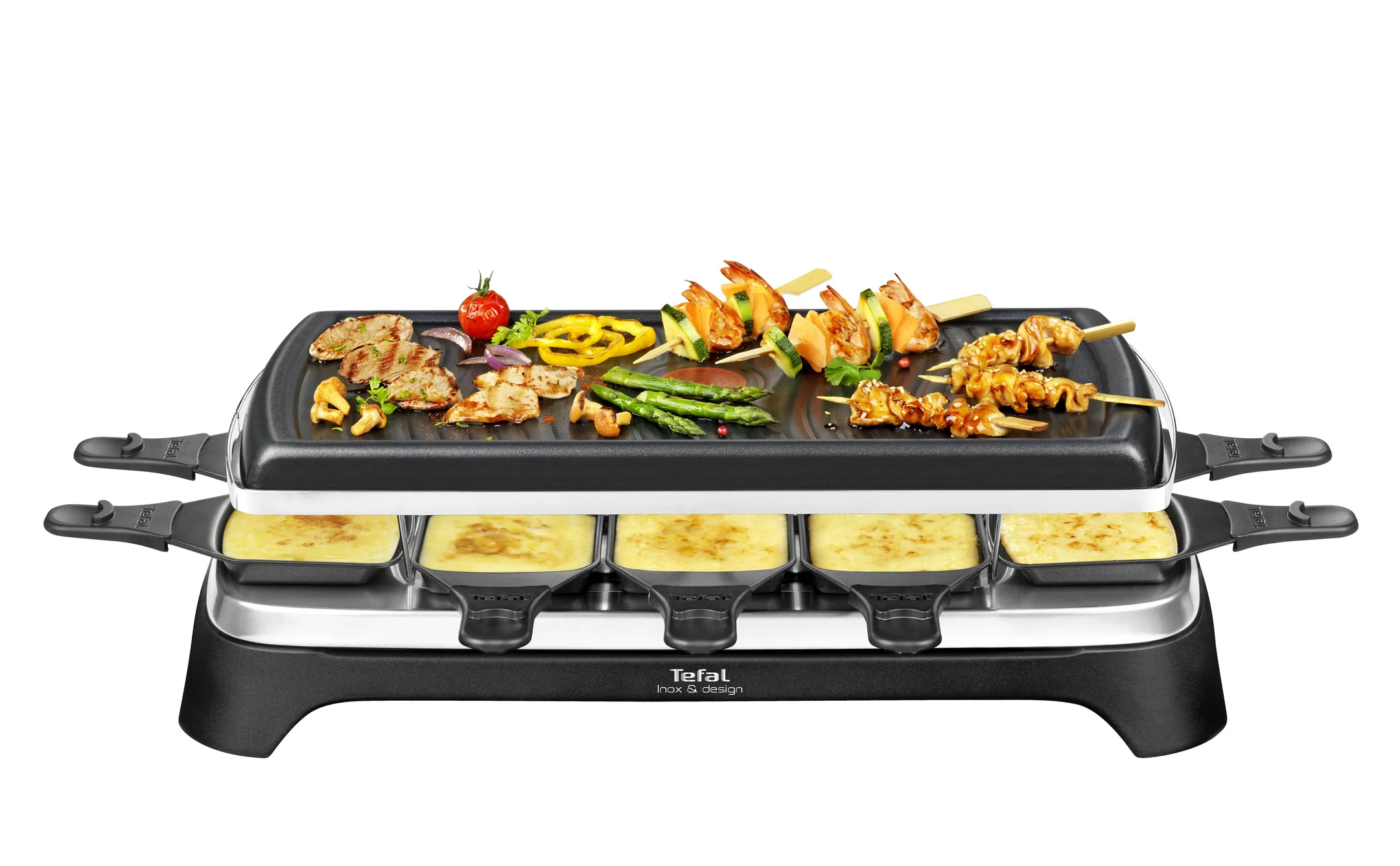 Tefal Raclette Grill Smart Inox & Design 10p RE4588 image