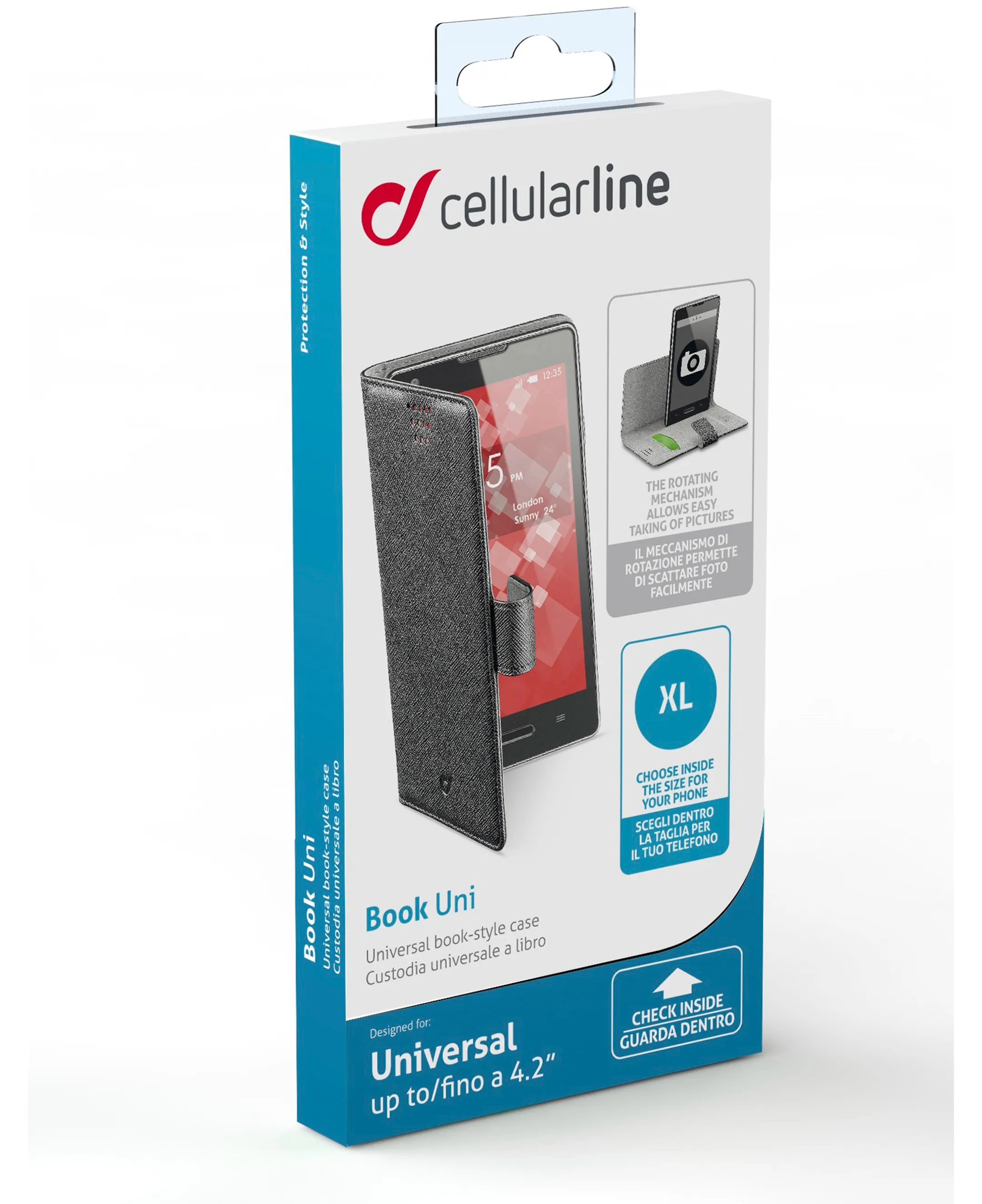 Cellular Line 4.2" Folioblad Zwart image