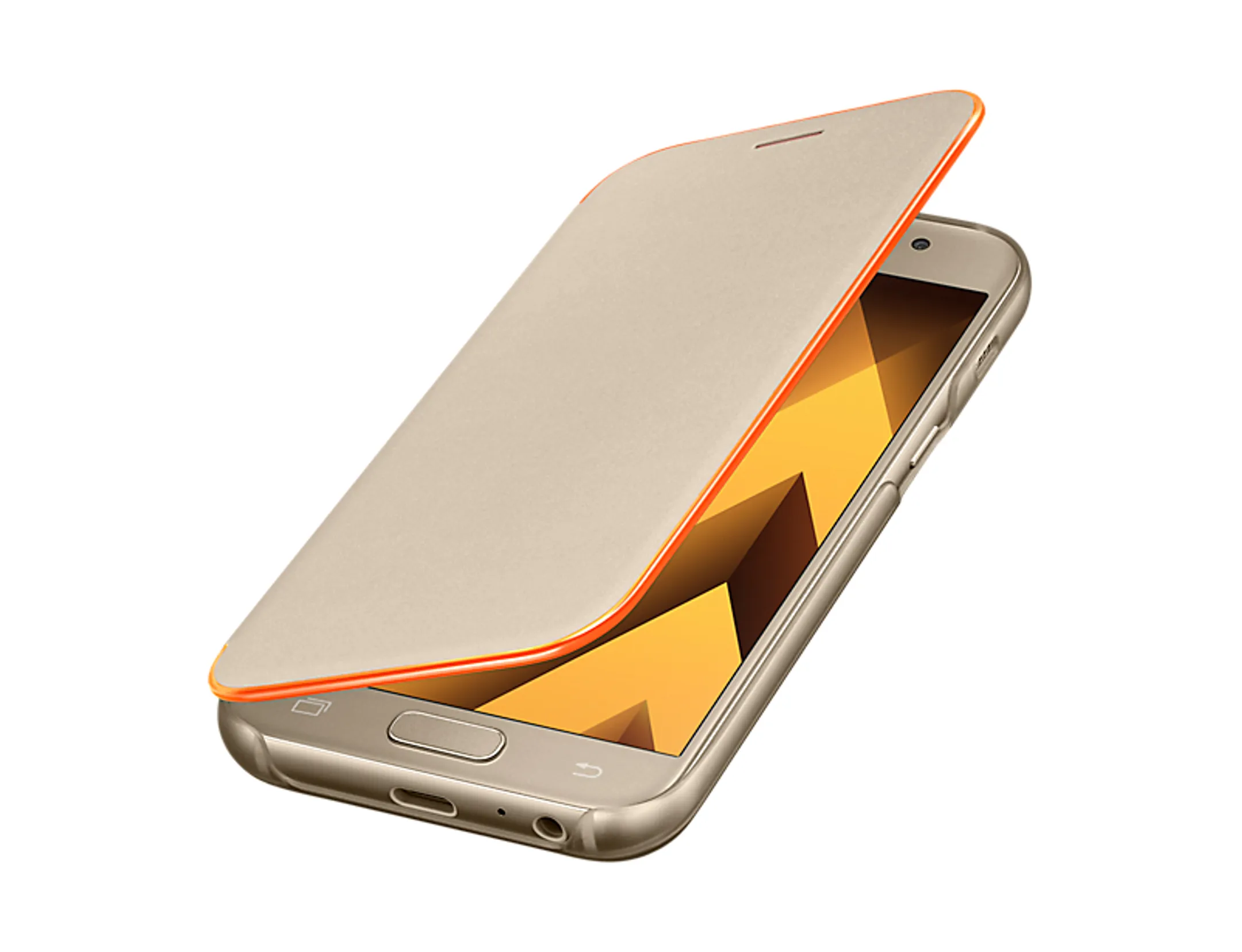 Flipcover pour Galaxy A3 (2017) - Or