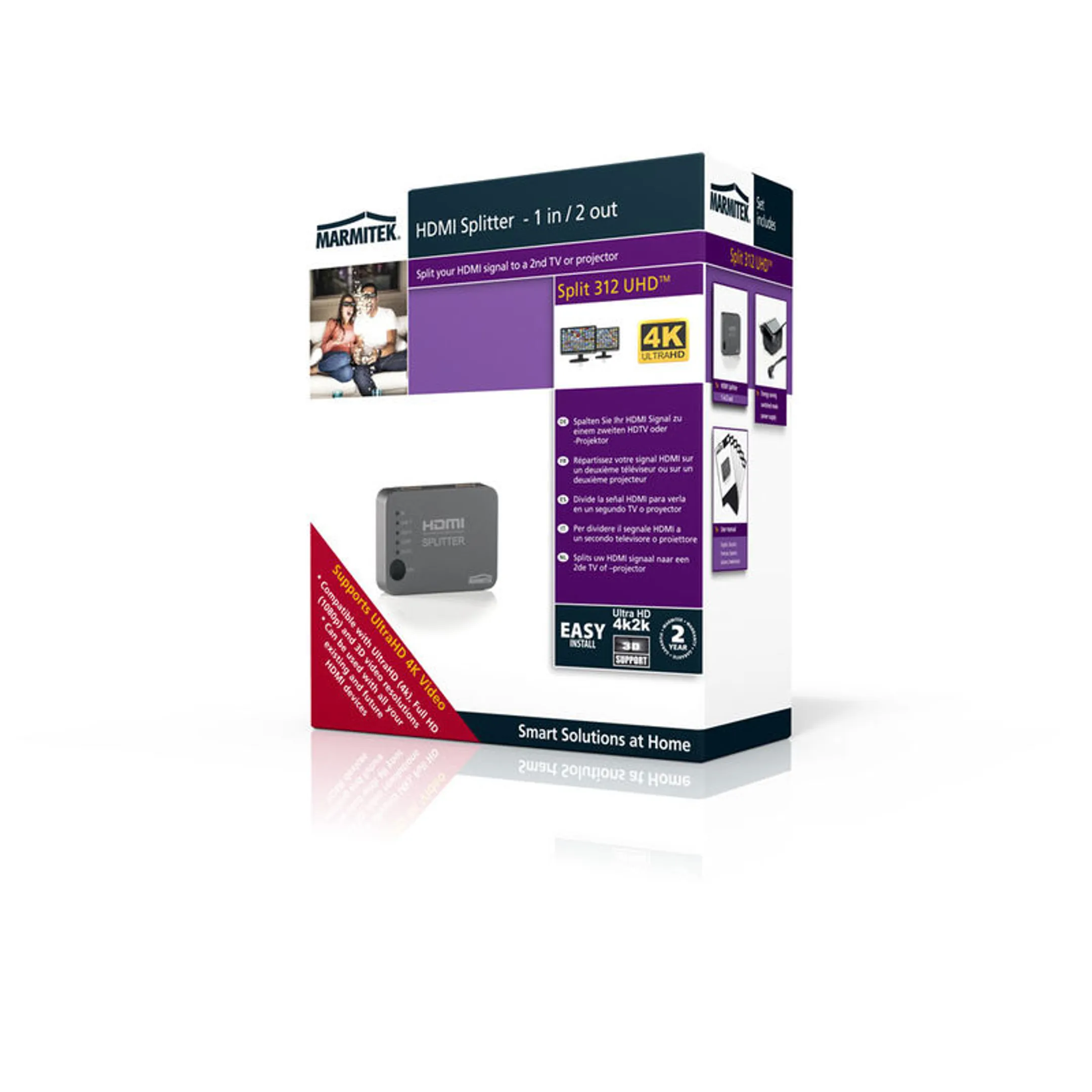 Marmitek Splitter HDMI 312 UHD - 2 ports image