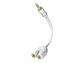 In-Akustik Inakustik 00310302 3,5mm 2 x 3,5 mm Blanc adaptateur et connecteur de câbles
