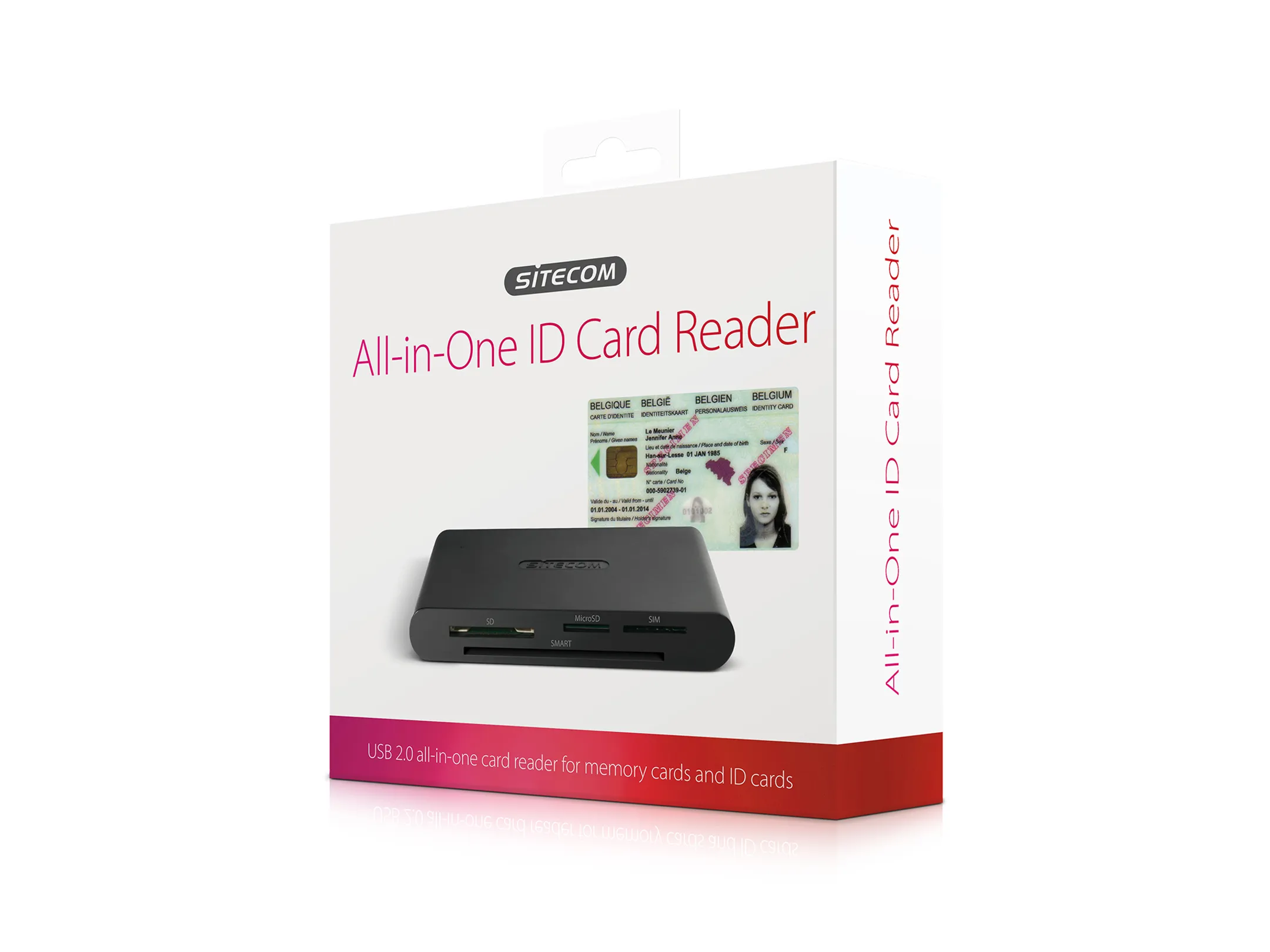 Sitecom Lecteur de carte (micro) SD ou eID ou Smart Card - MD-065 image