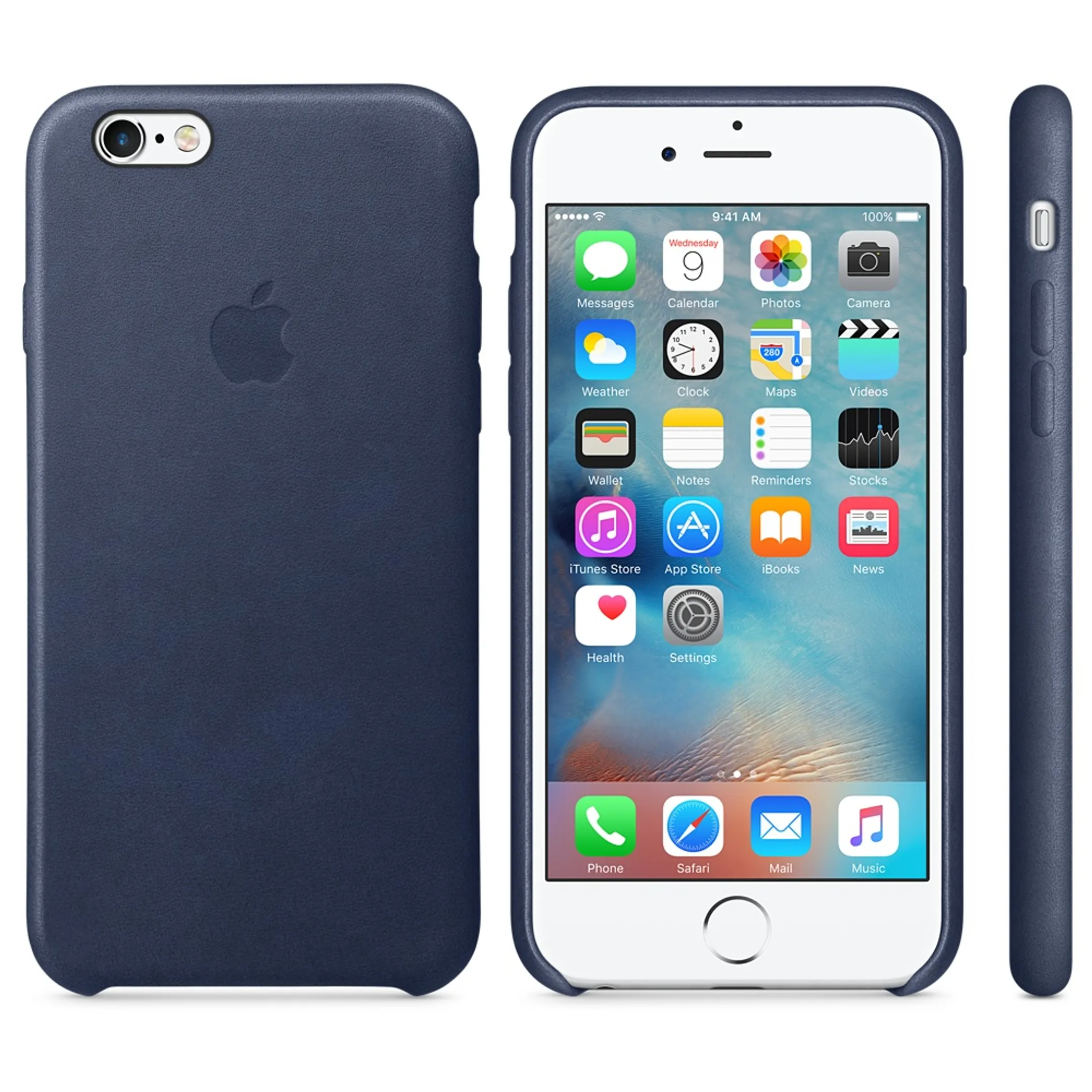 Apple Apple Coque en cuir iPhone 6s - Bleu nuit image