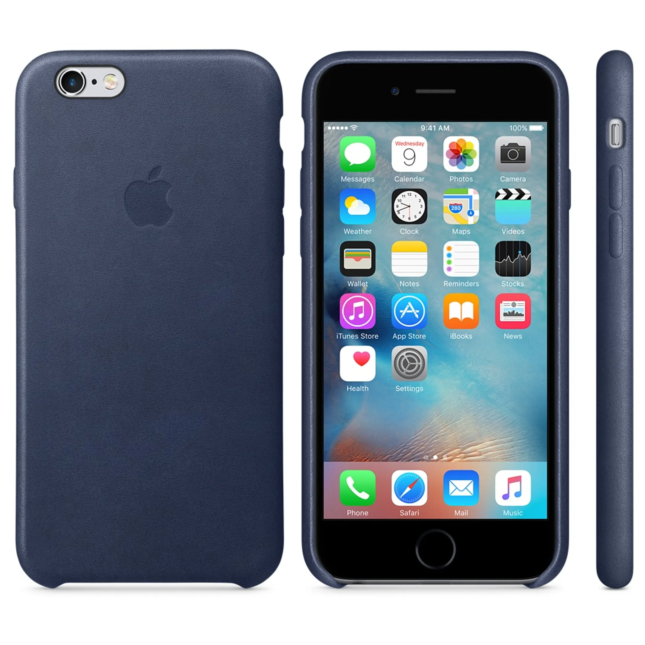 Apple Apple Coque en cuir iPhone 6s - Bleu nuit image