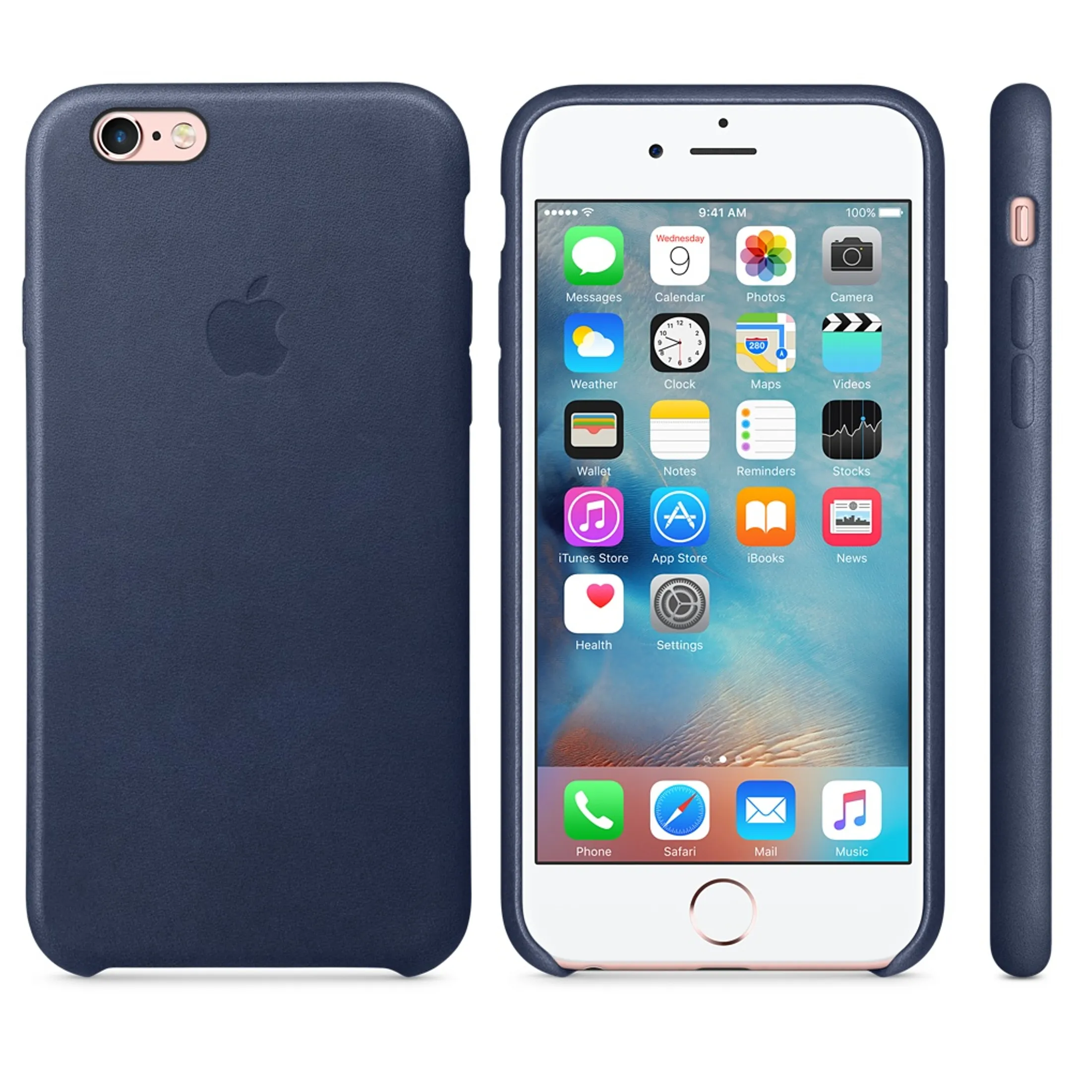 Apple Apple Coque en cuir iPhone 6s - Bleu nuit image