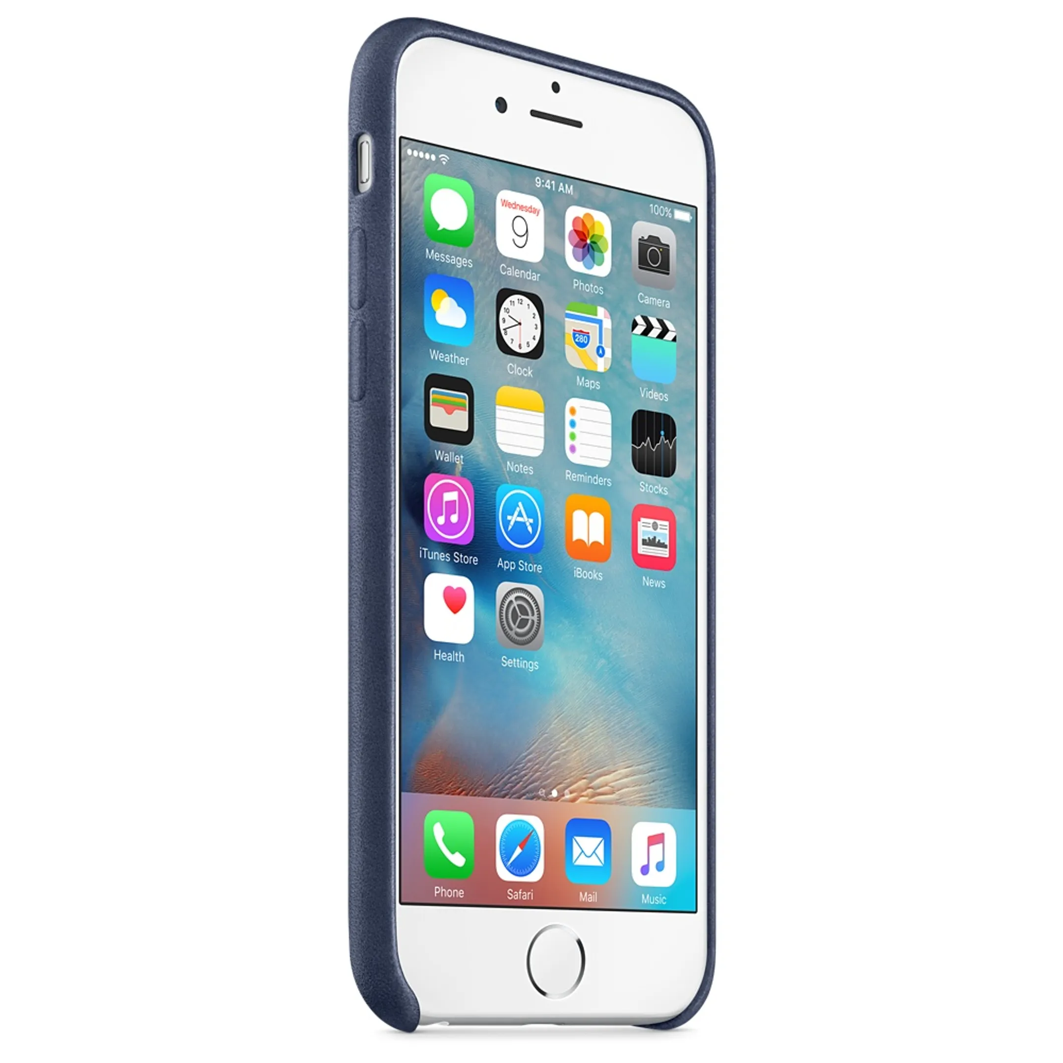 Apple Apple Coque en cuir iPhone 6s - Bleu nuit image