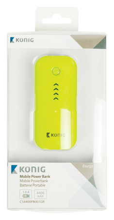 Konig Powerbank 4400 Mah Geel konig kopen in de aanbieding