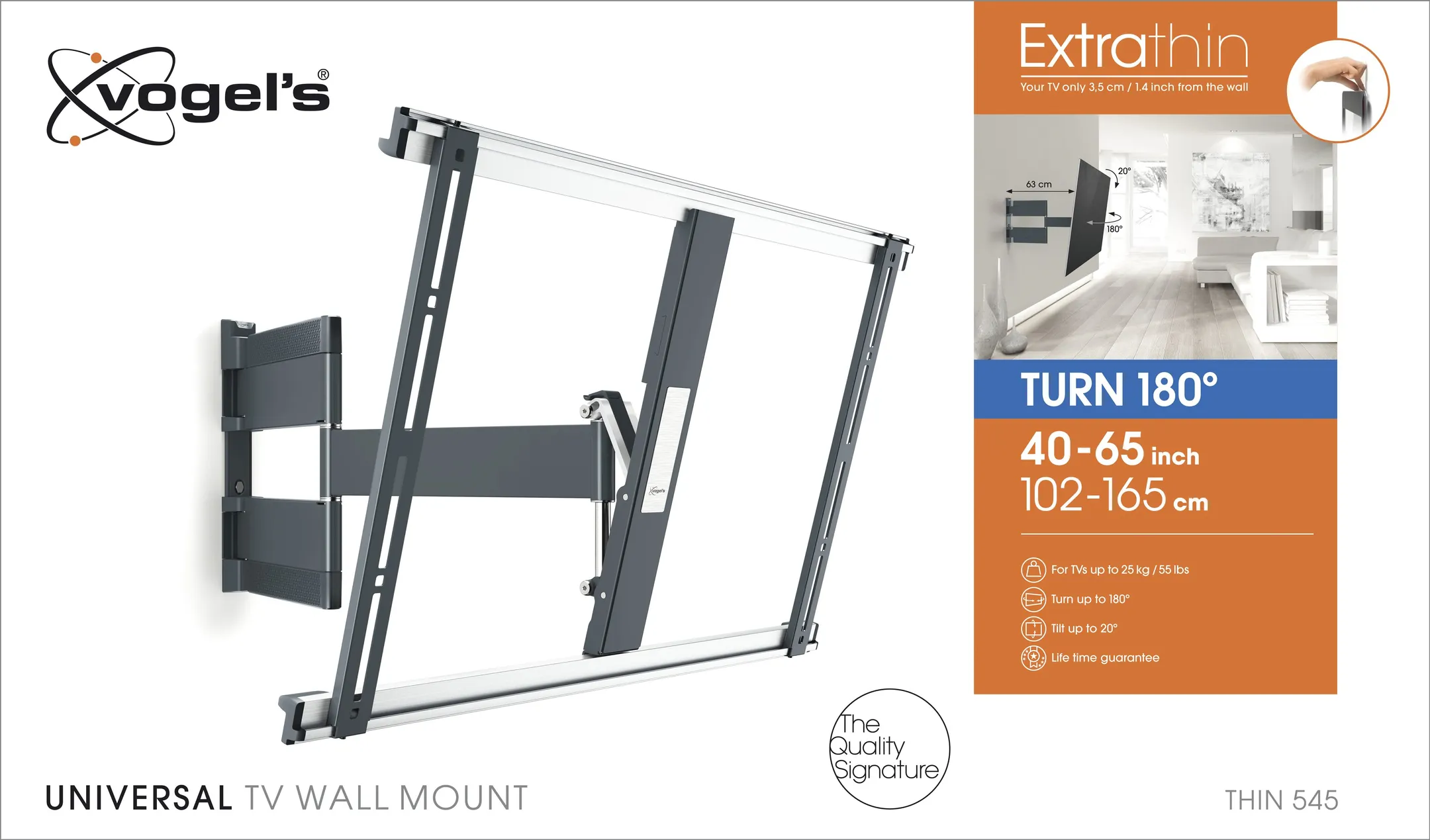 Vogels THIN 545 Support TV 40-65 pouces - Mur image