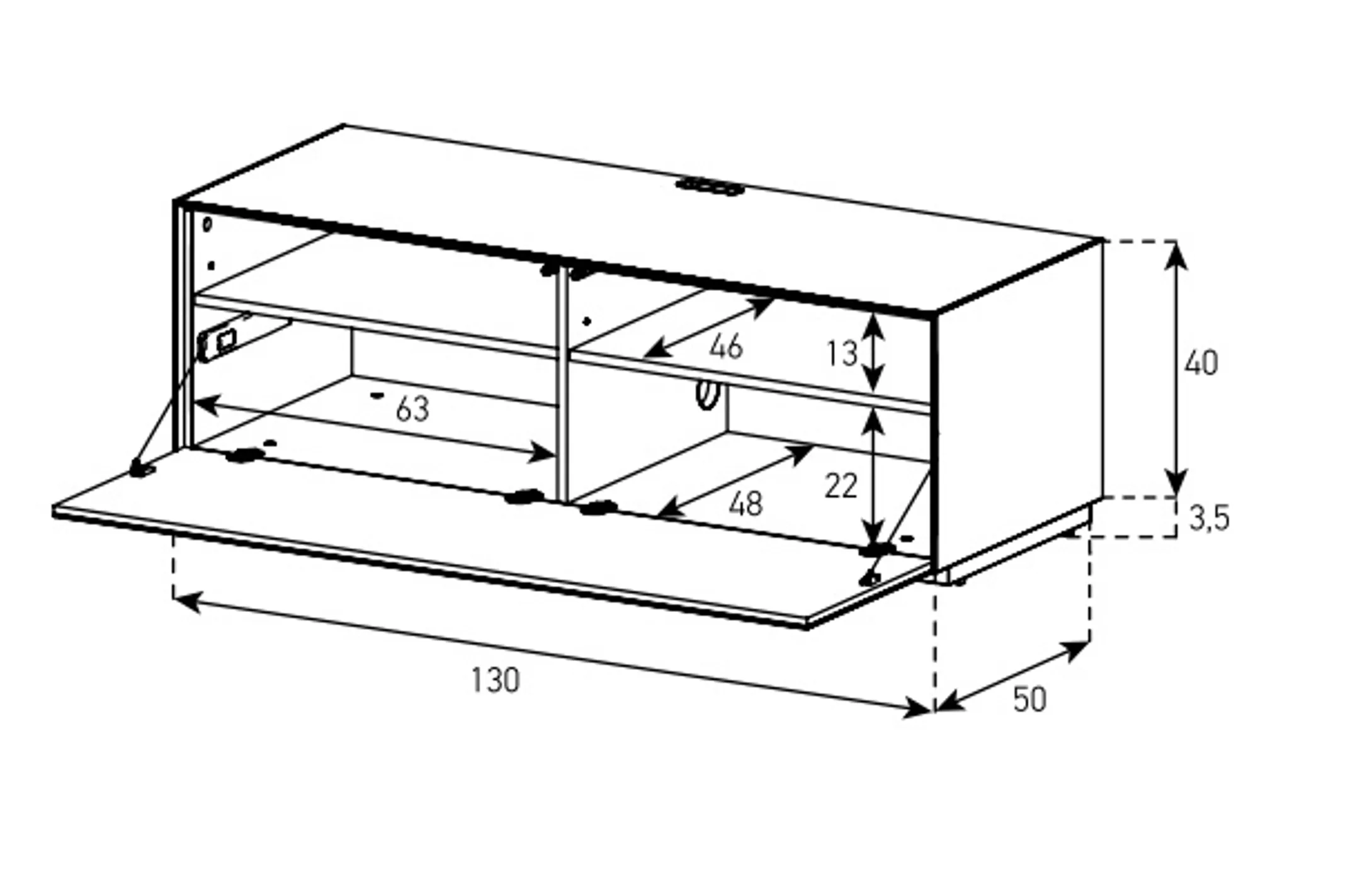 Sonorous TV Meubel EX10-F - Grijs image