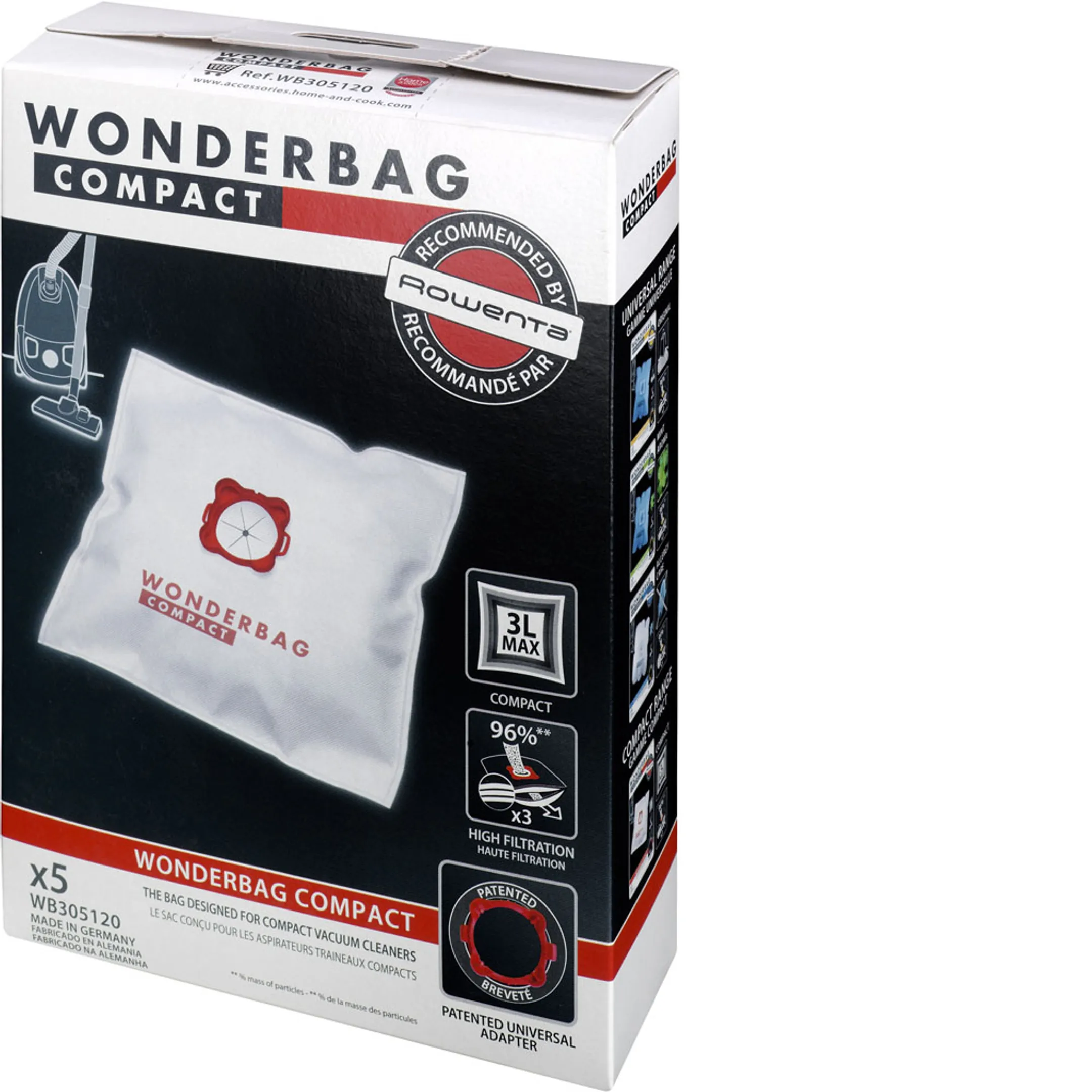 Wpro Stofzakken Wonderbag Compact  WB305-MW image