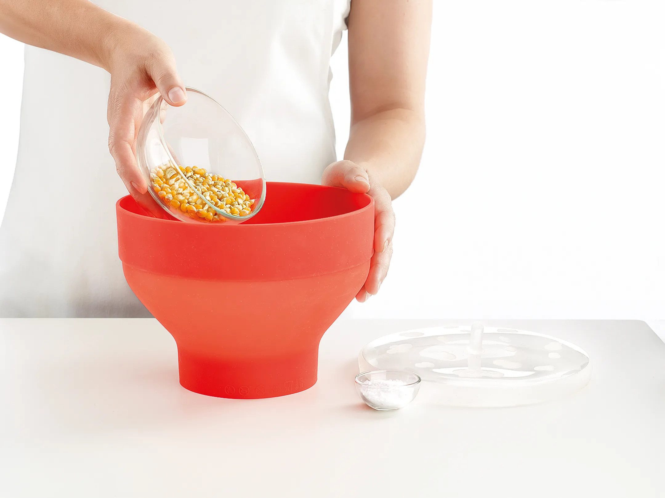 Lékué Cuiseur pop-corn Rouge Ø 20 cm - 2,8L image