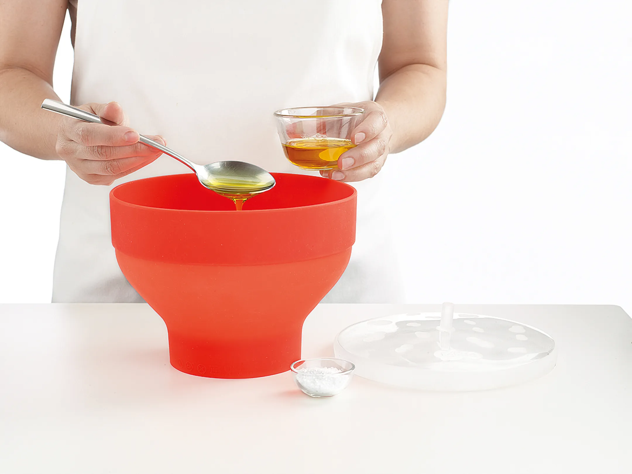Lékué Cuiseur pop-corn Rouge Ø 20 cm - 2,8L image