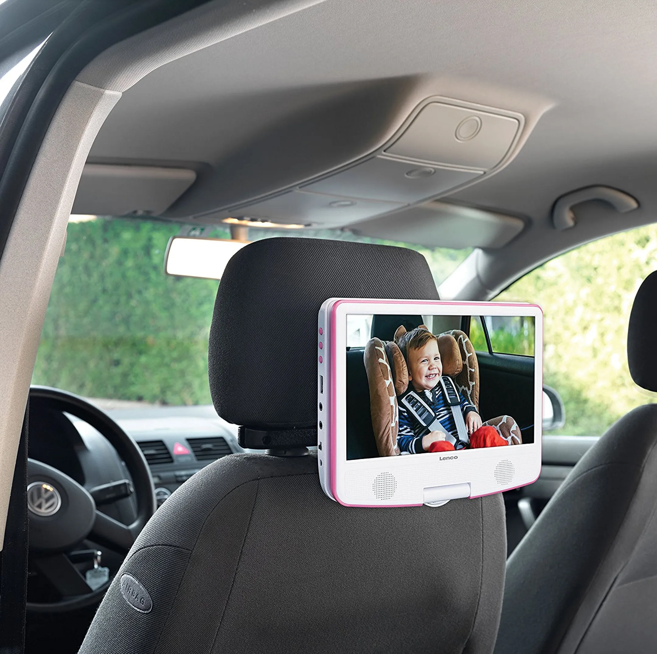 Lenco Lecteur DVD portable DVP-910 - 9 pouces - Rose image