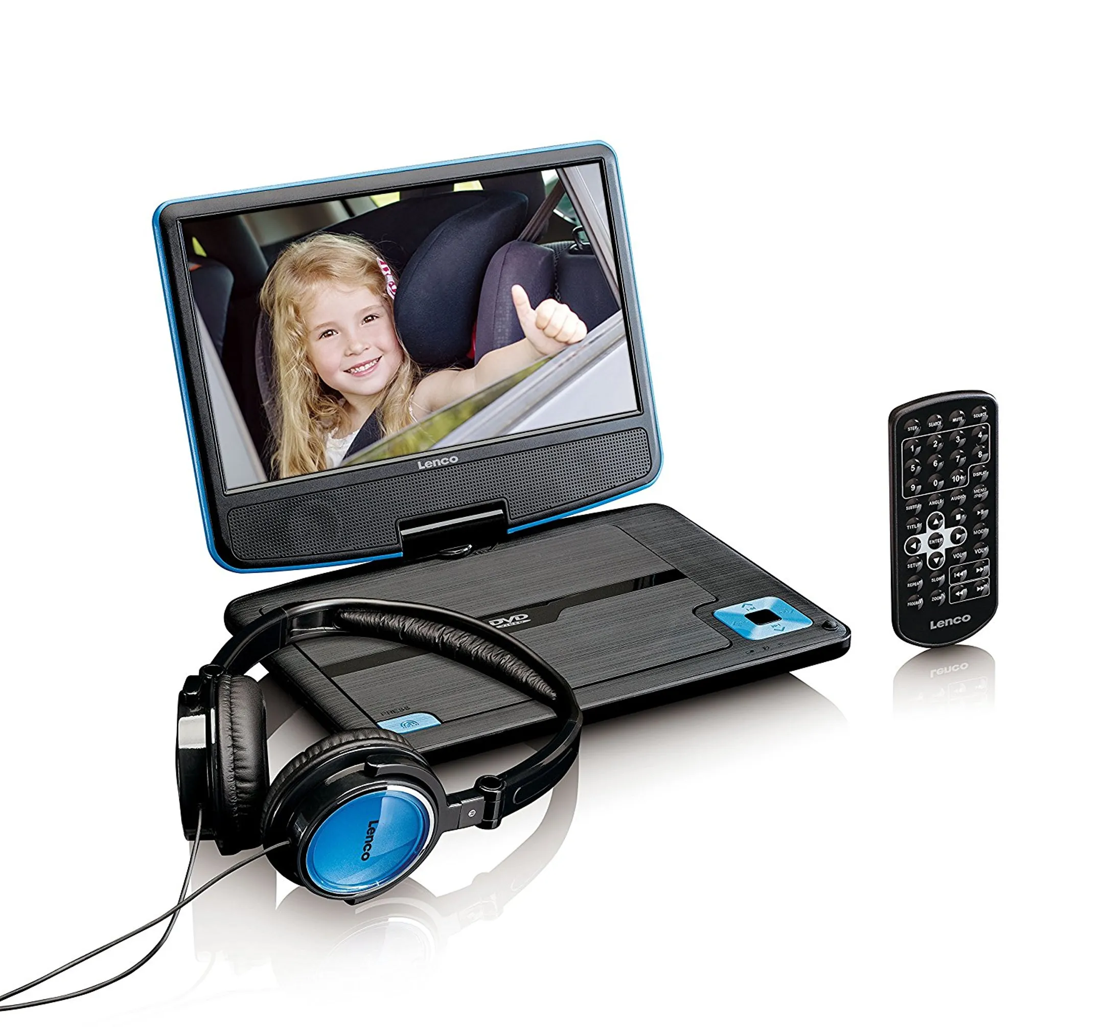 Lecteur DVD portable DVP-910 - 9 pouces - Bleu