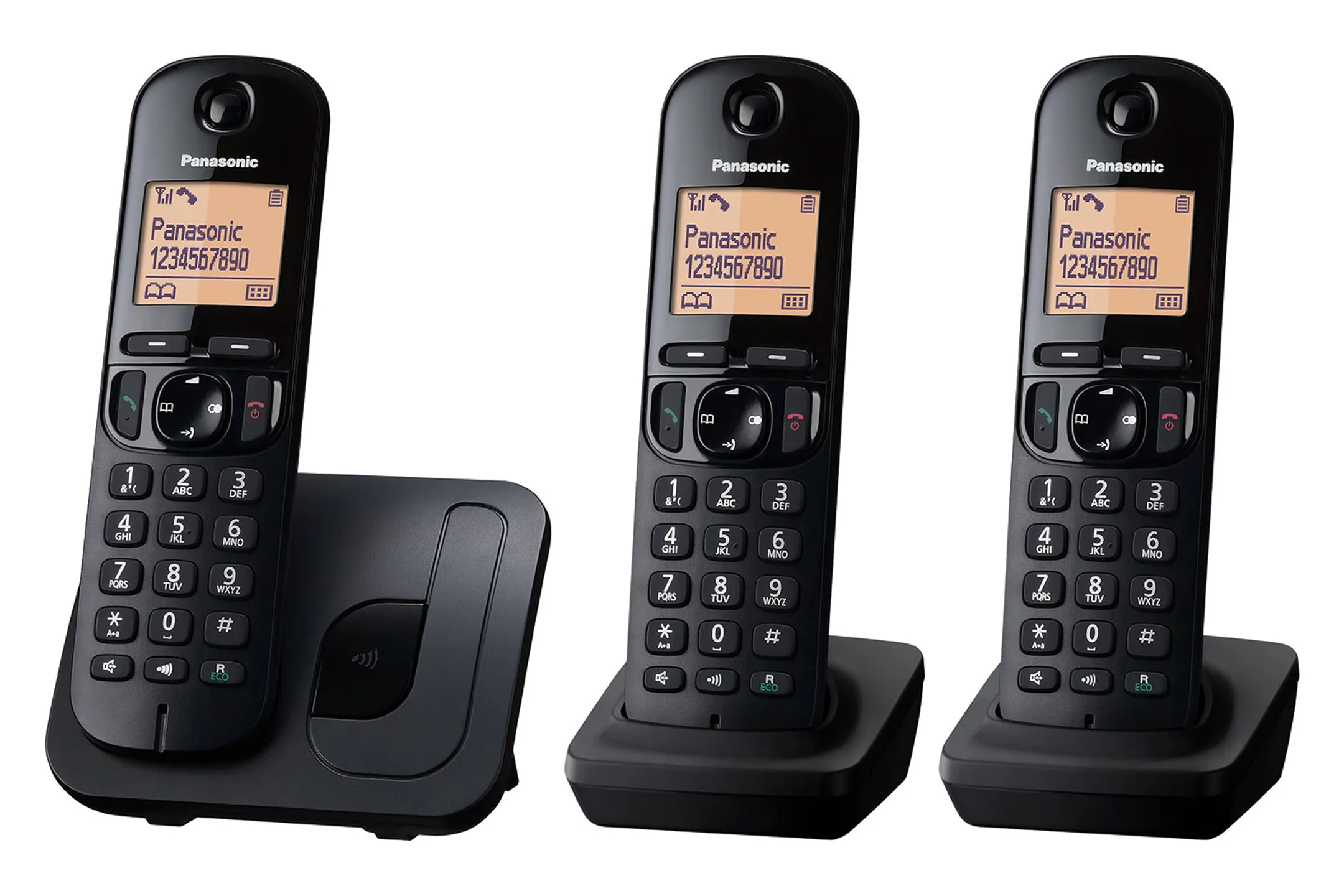 KX-TGC213 Trio Zwart
