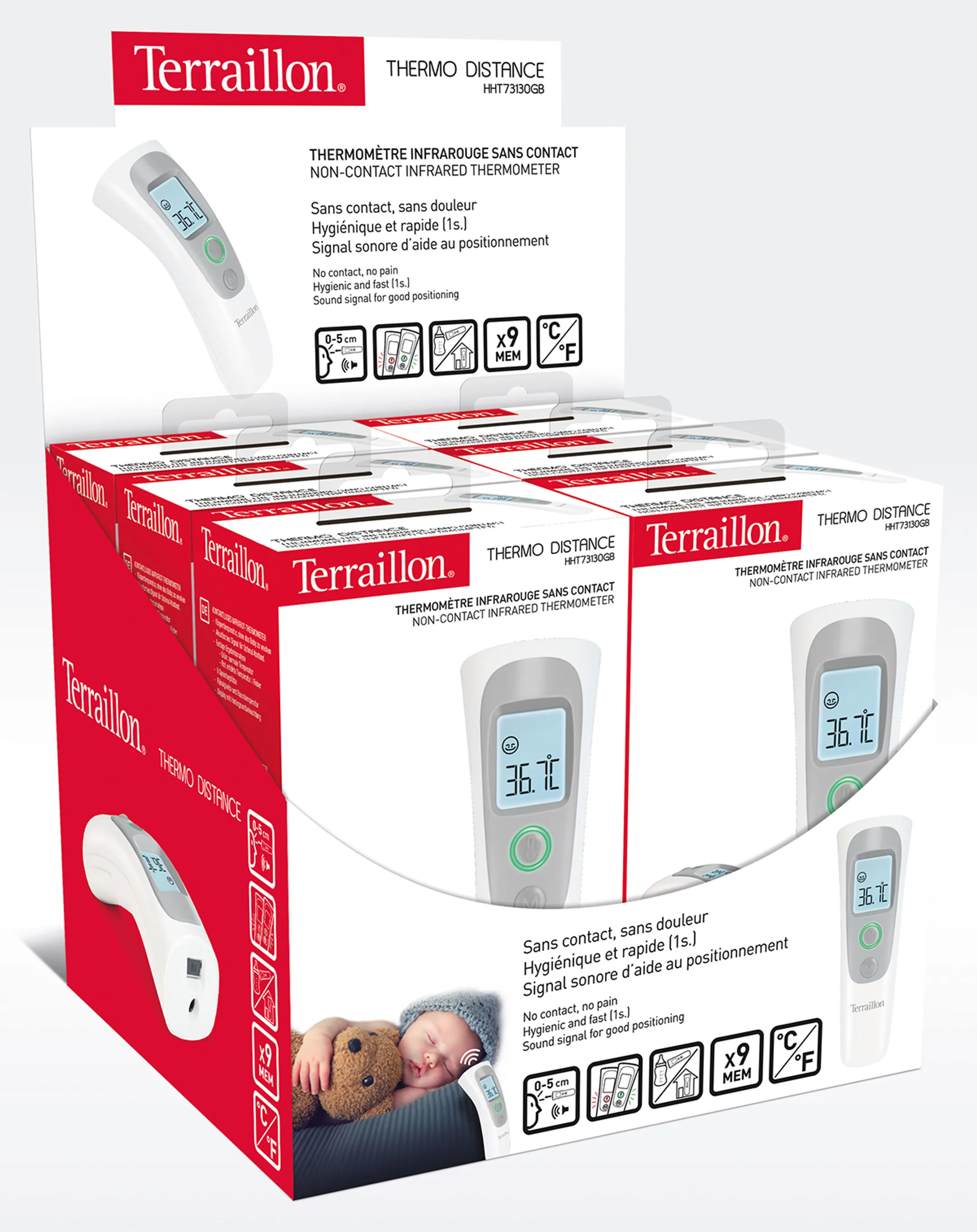 Terraillon Infrarood thermometer Thermo Distance HHT73130GB image