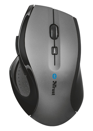 Trust Maxtrack Bluetooth Compact Optisch 1600Dpi Rechtshandig Zwart Grijs Muis trust kopen in de aanbieding