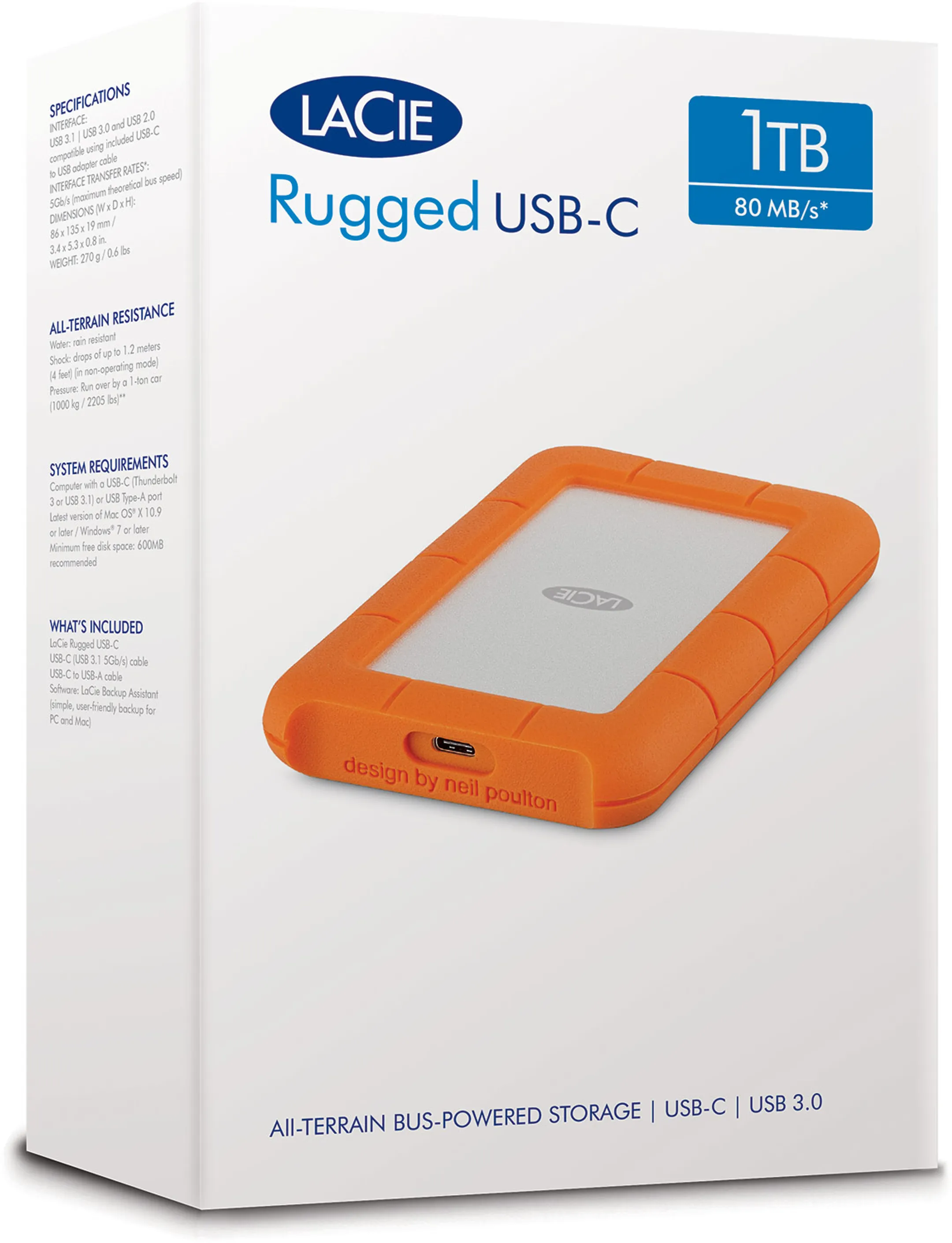 Lacie Rugged Orange - 1 TB image