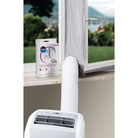 Adaptateur Fenêtre Plat Pour Climatiseur Mobile - 22x25x2cm, Gris, Compatible Tuyau 10cm