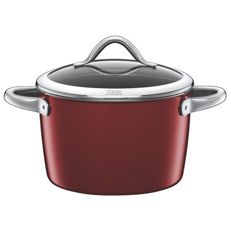 Silit Kookpot Vitaliano Rosso Hoog O22Cm 47L silit kopen in de aanbieding