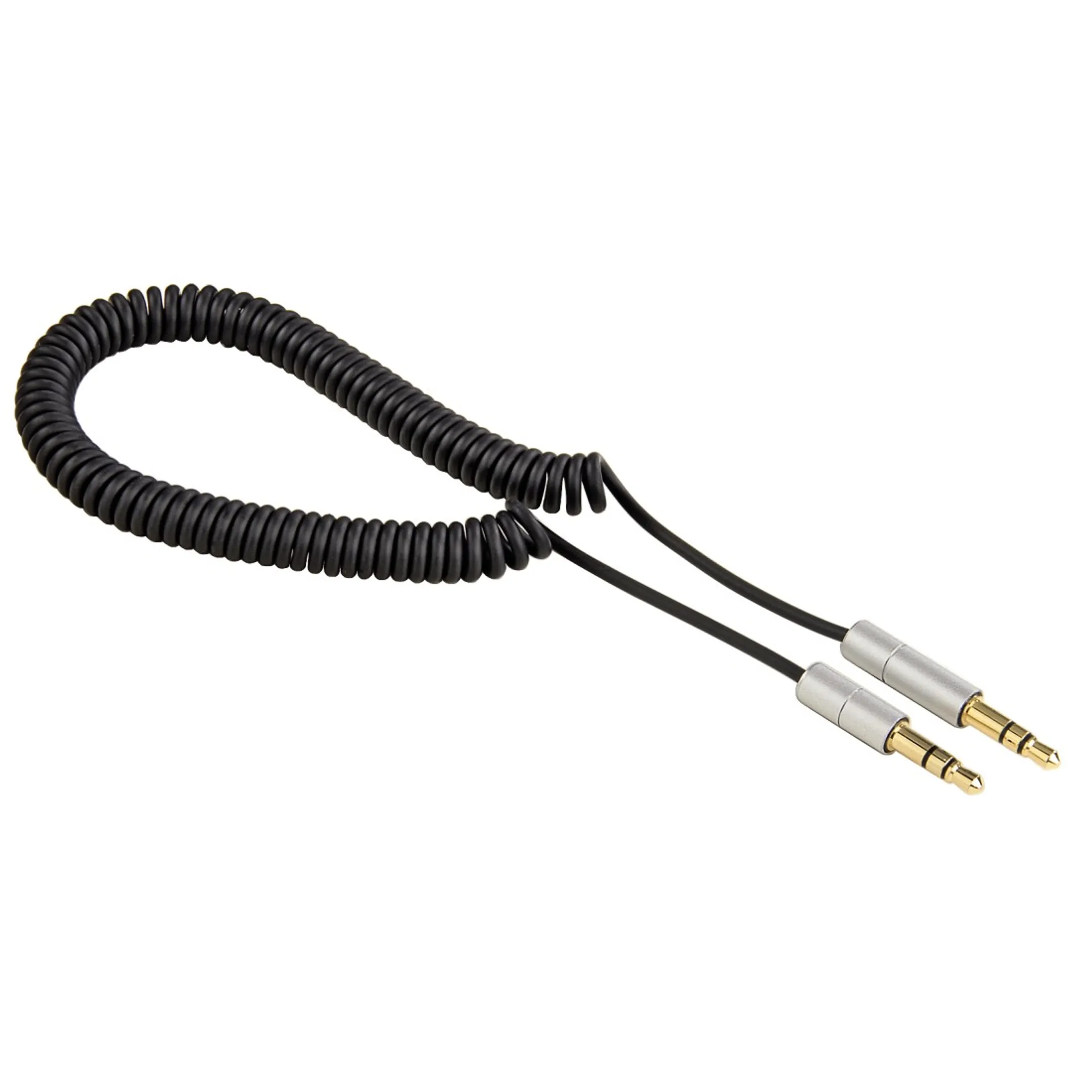 AluLine mini jack (3,5 mm)-spiraalkabel (Male - Male) - 1 m