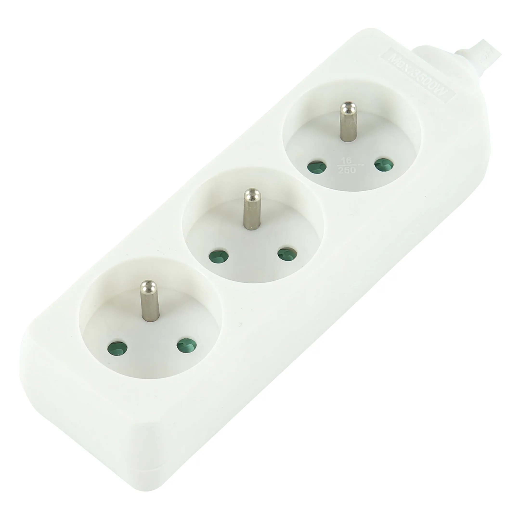 Boîtier multiprise - 1,5 mètre - 3 prises - Blanc